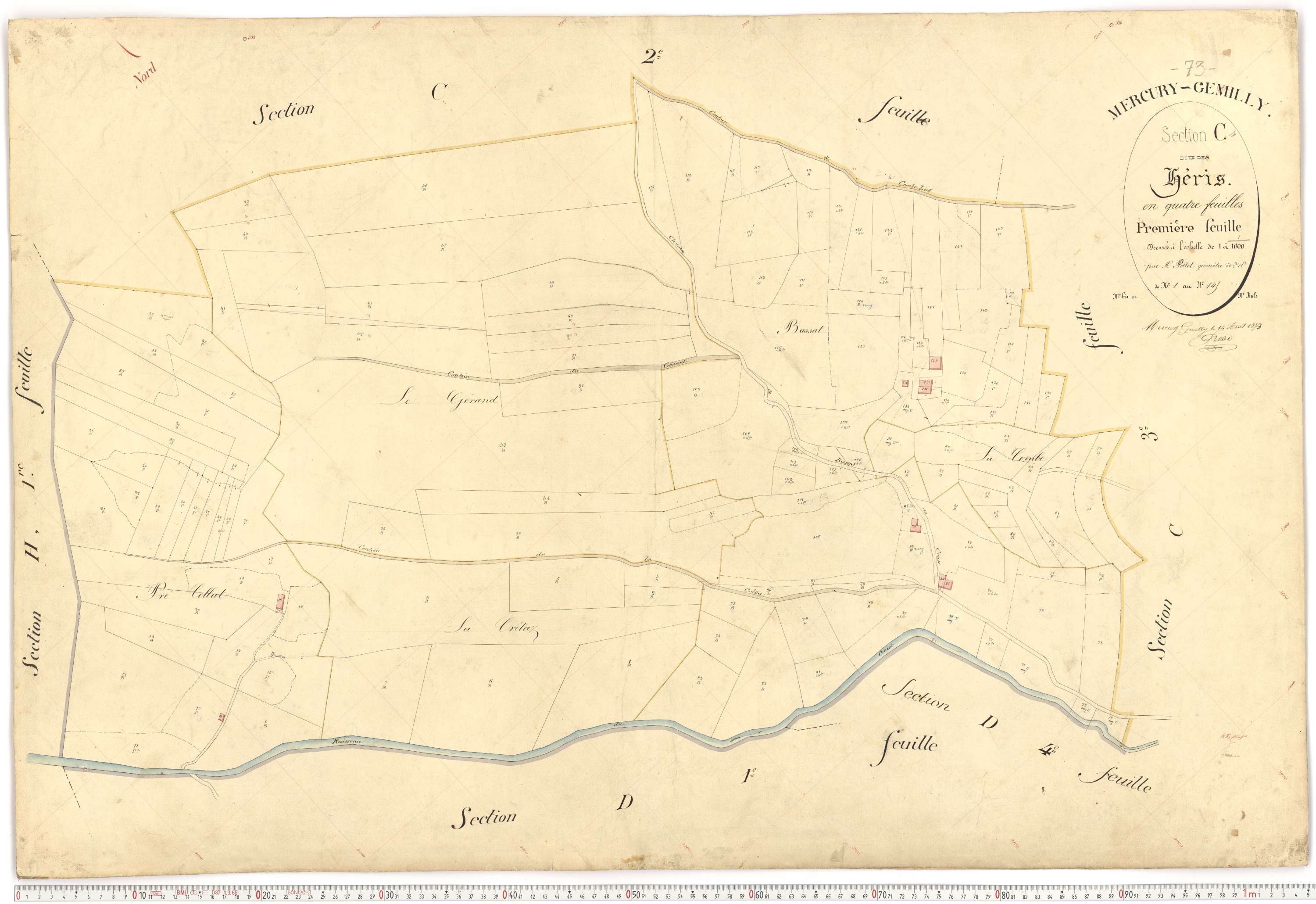 Mercury - Plans cadastraux du premier cadastre français.