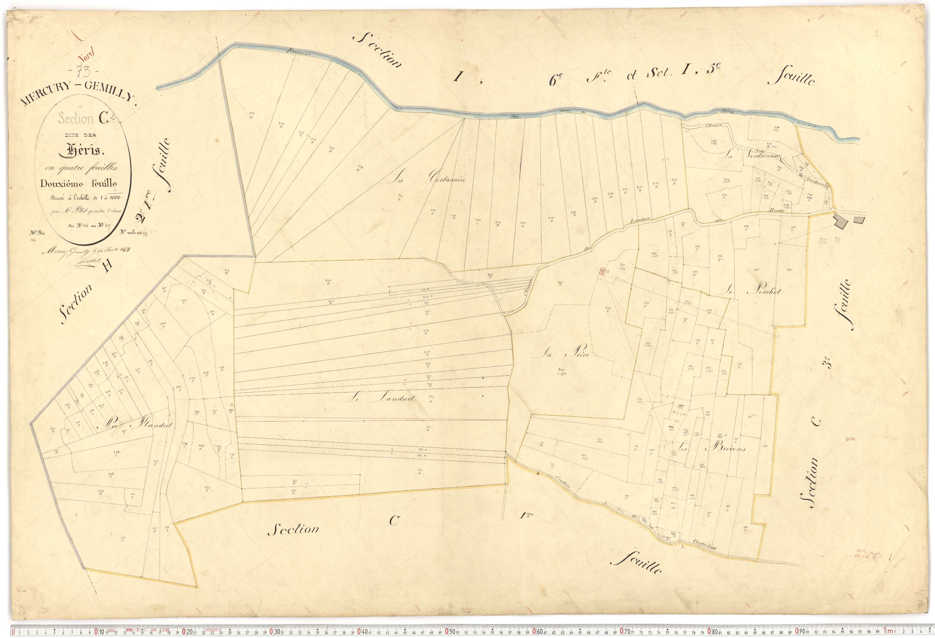 Mercury - Plans cadastraux du premier cadastre français.