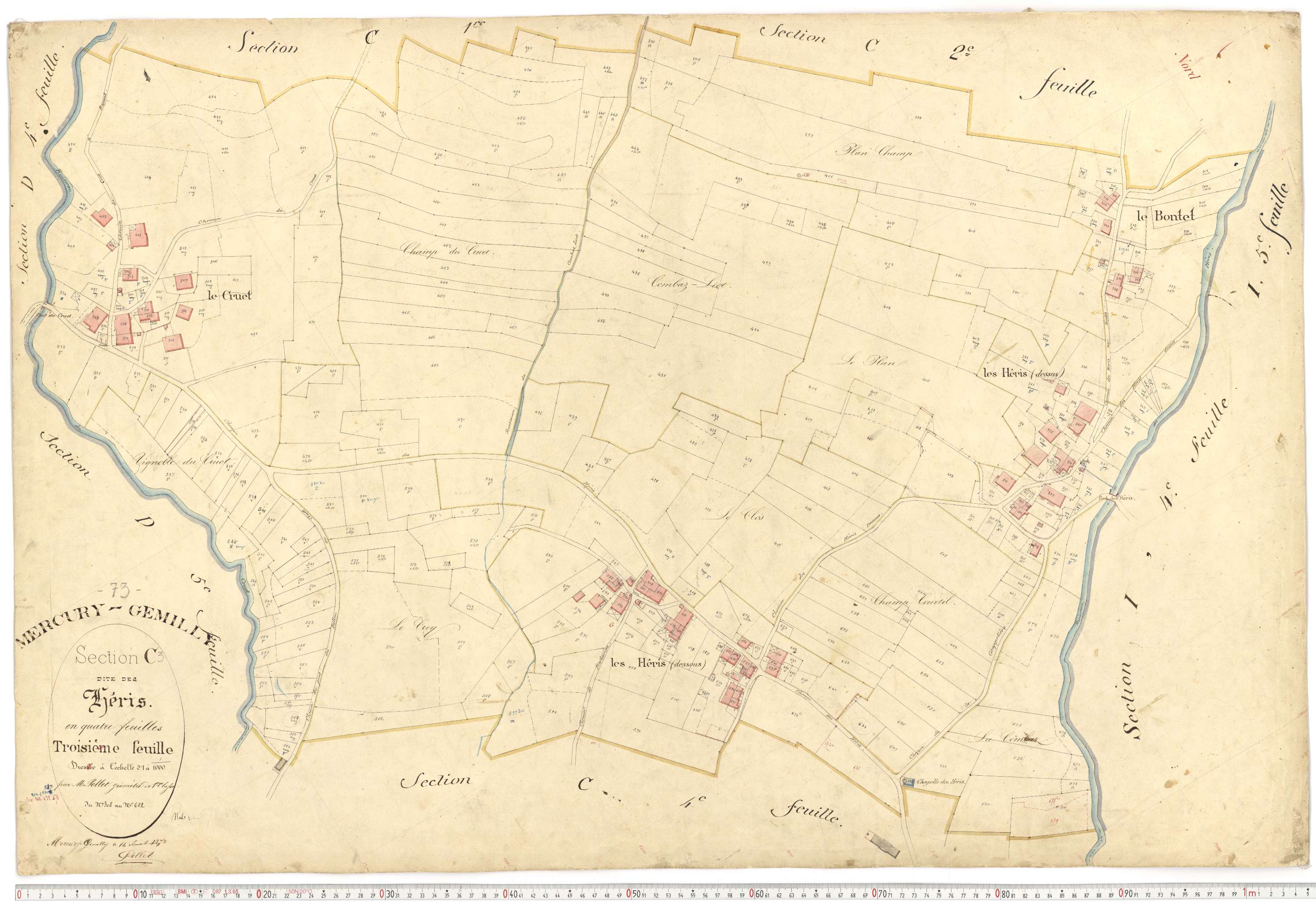Mercury - Plans cadastraux du premier cadastre français.