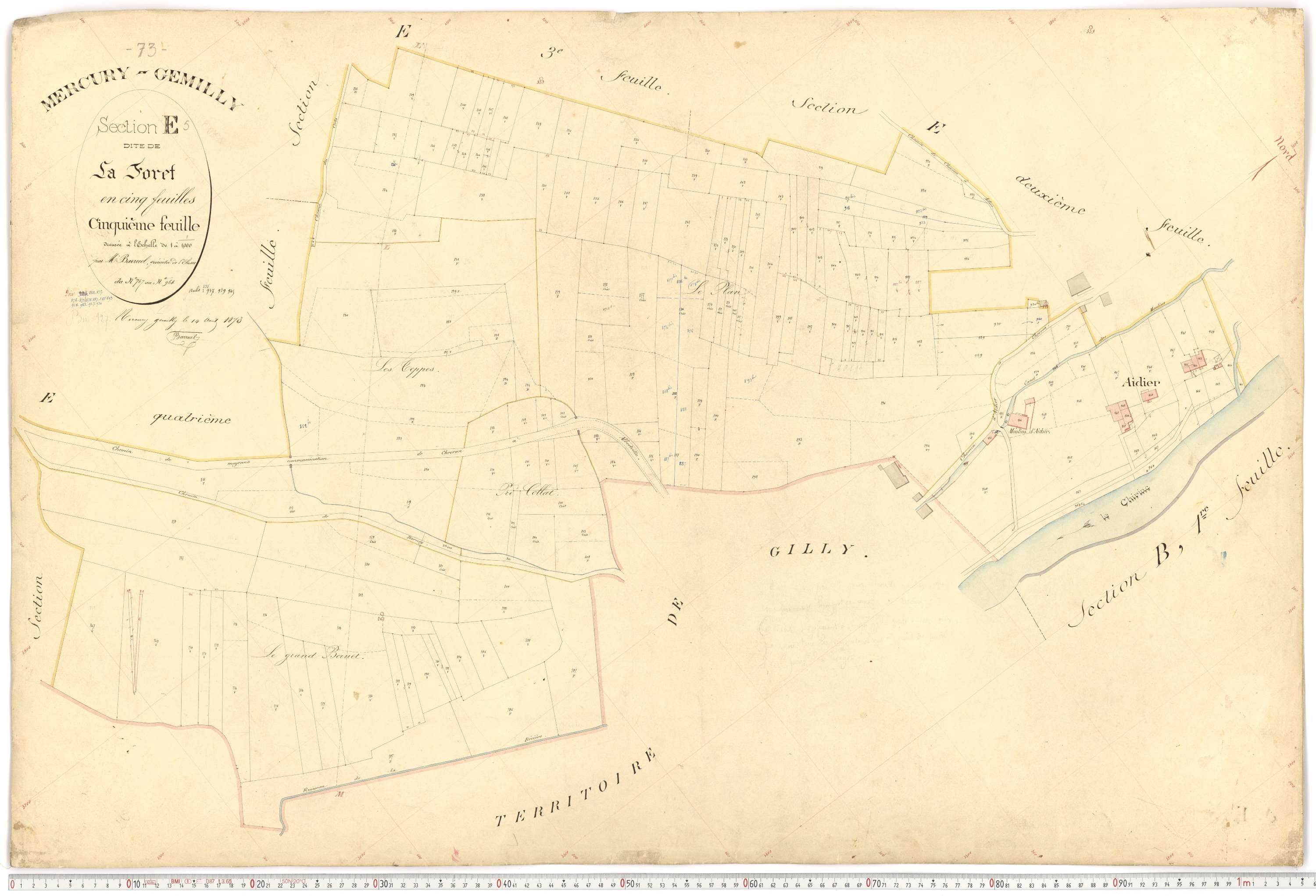 Mercury - Plans cadastraux du premier cadastre français.