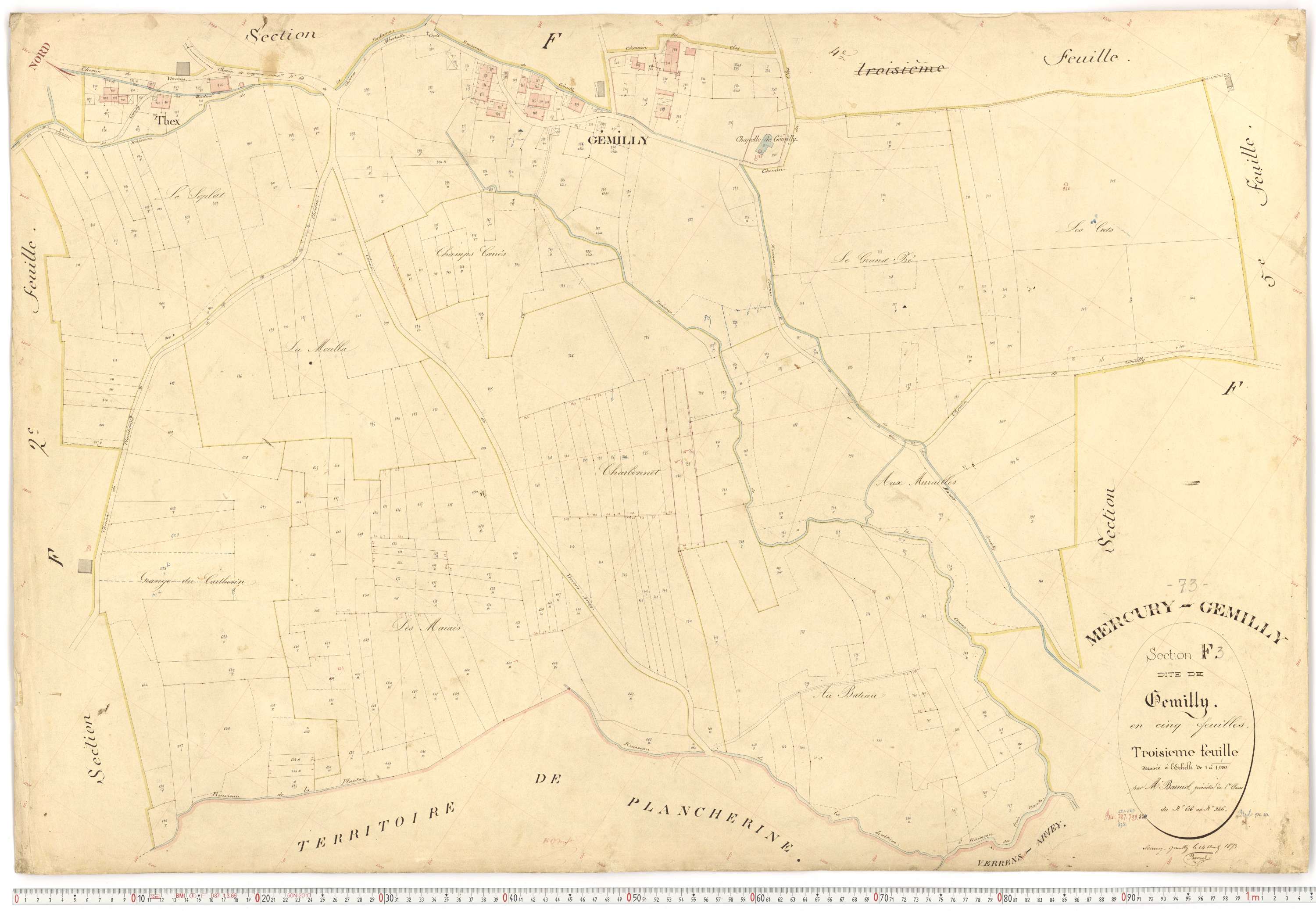 Mercury - Plans cadastraux du premier cadastre français.