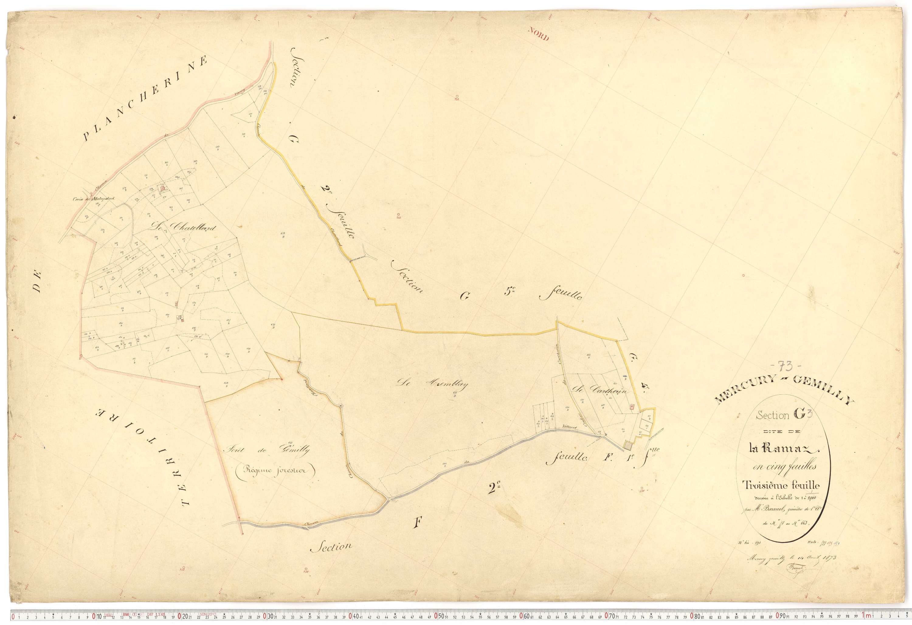 Mercury - Plans cadastraux du premier cadastre français.