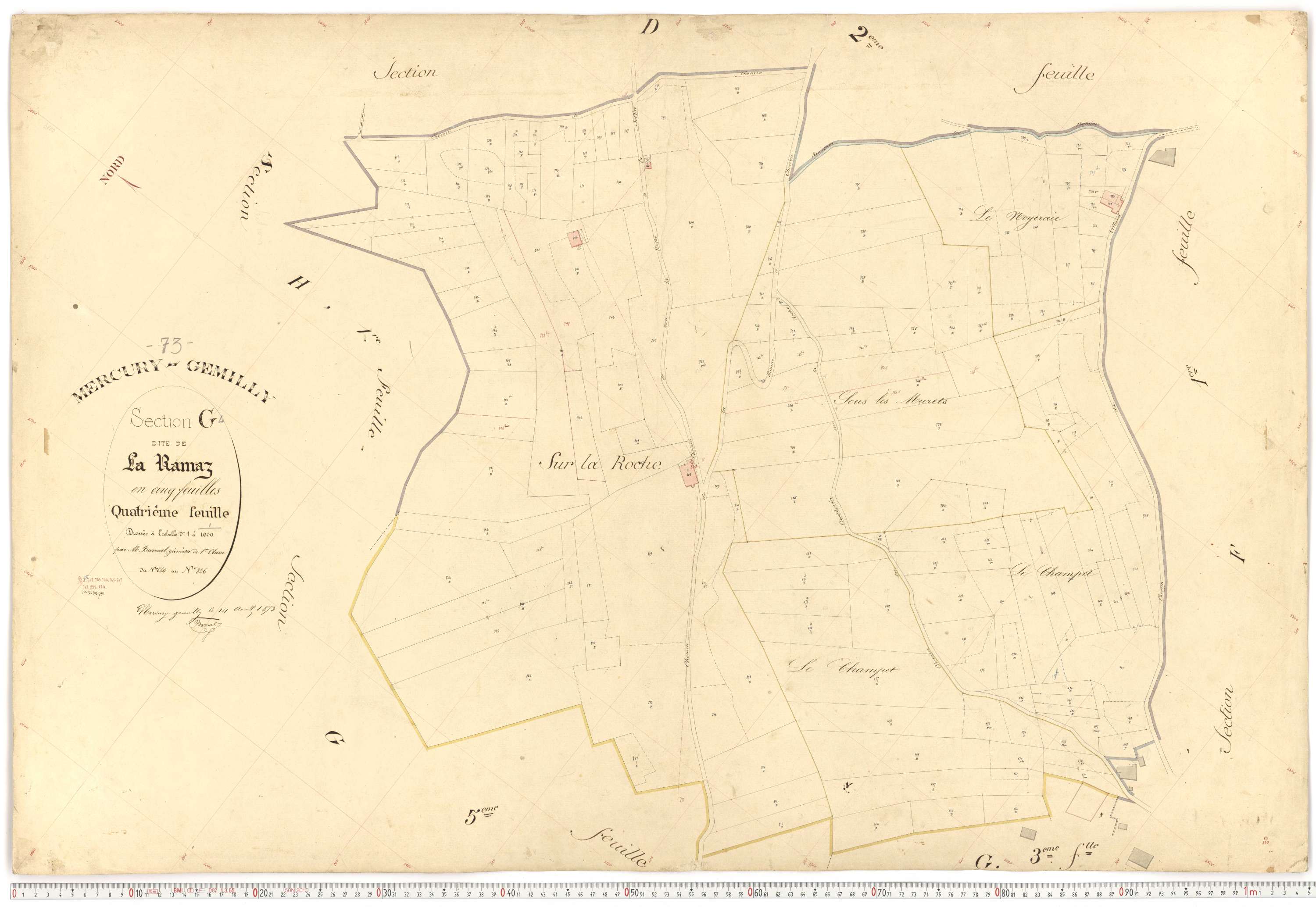Mercury - Plans cadastraux du premier cadastre français.