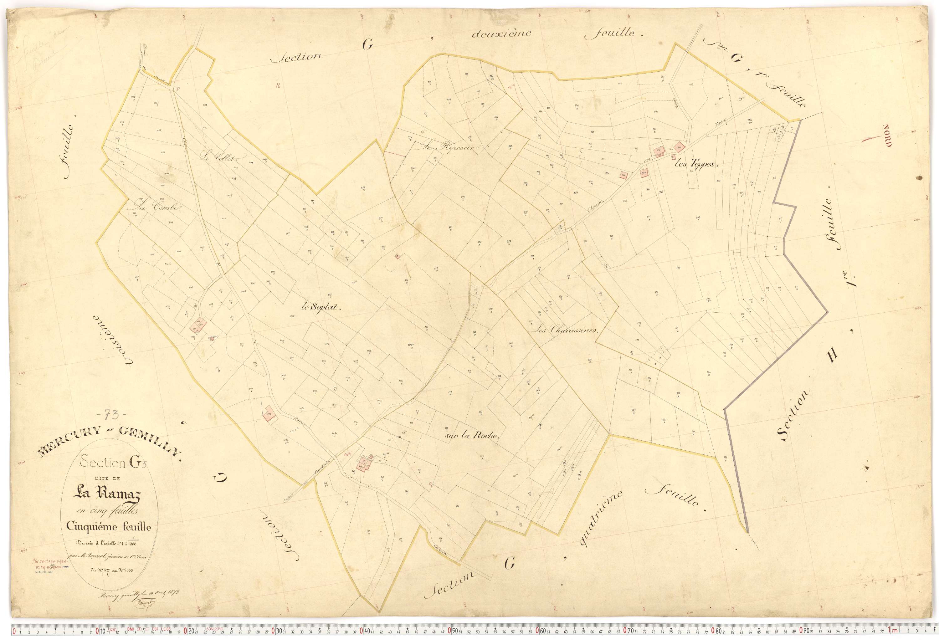 Mercury - Plans cadastraux du premier cadastre français.