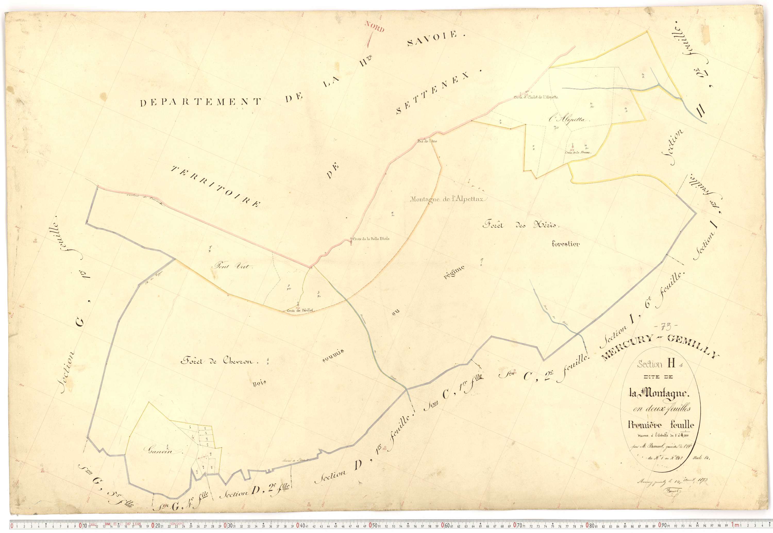 Mercury - Plans cadastraux du premier cadastre français.
