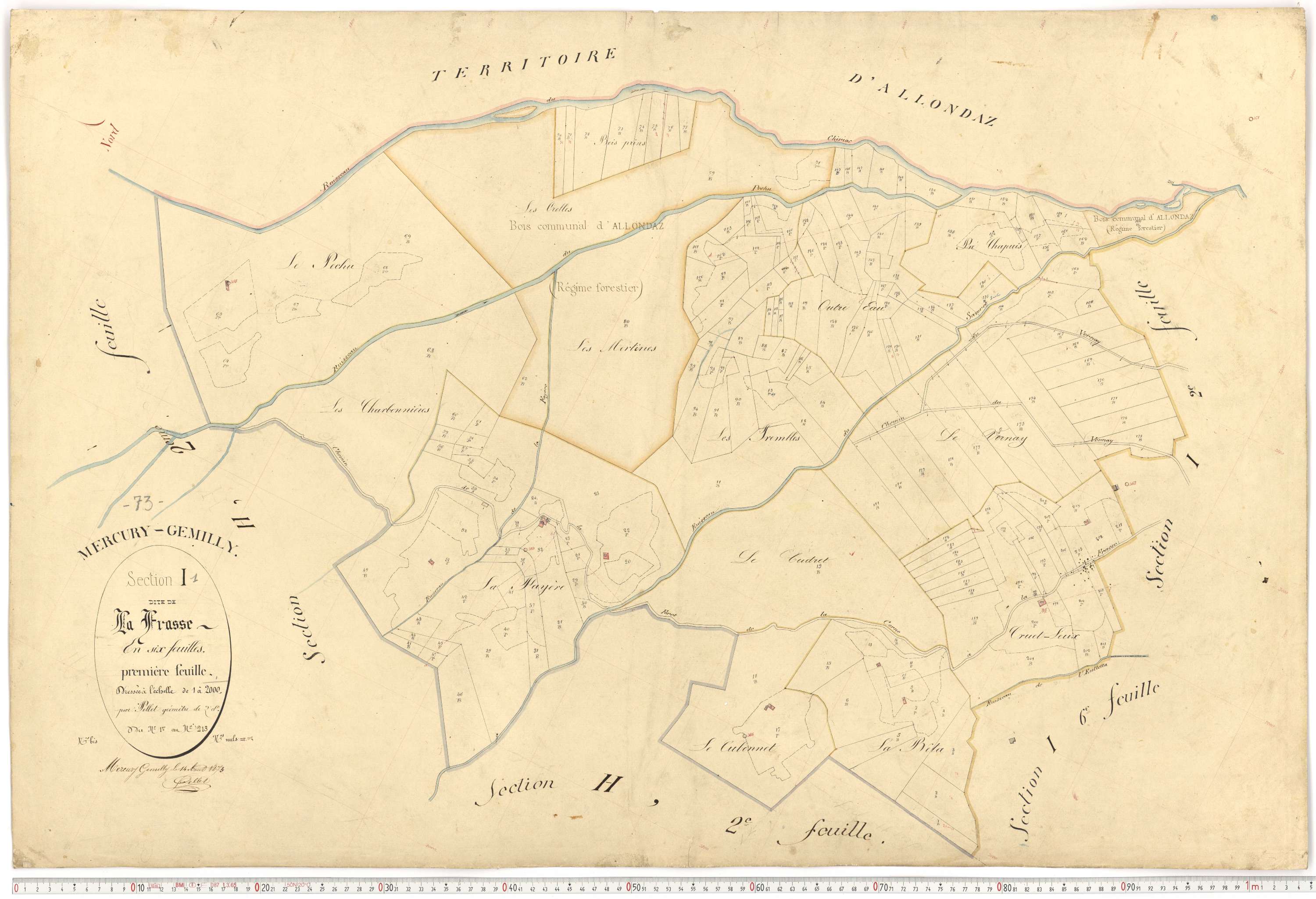 Mercury - Plans cadastraux du premier cadastre français.