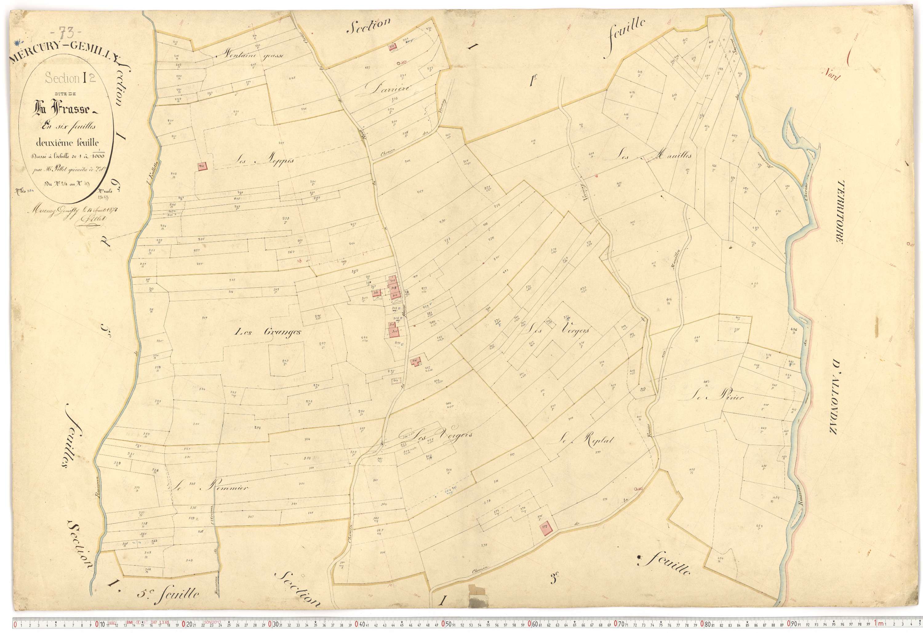 Mercury - Plans cadastraux du premier cadastre français.