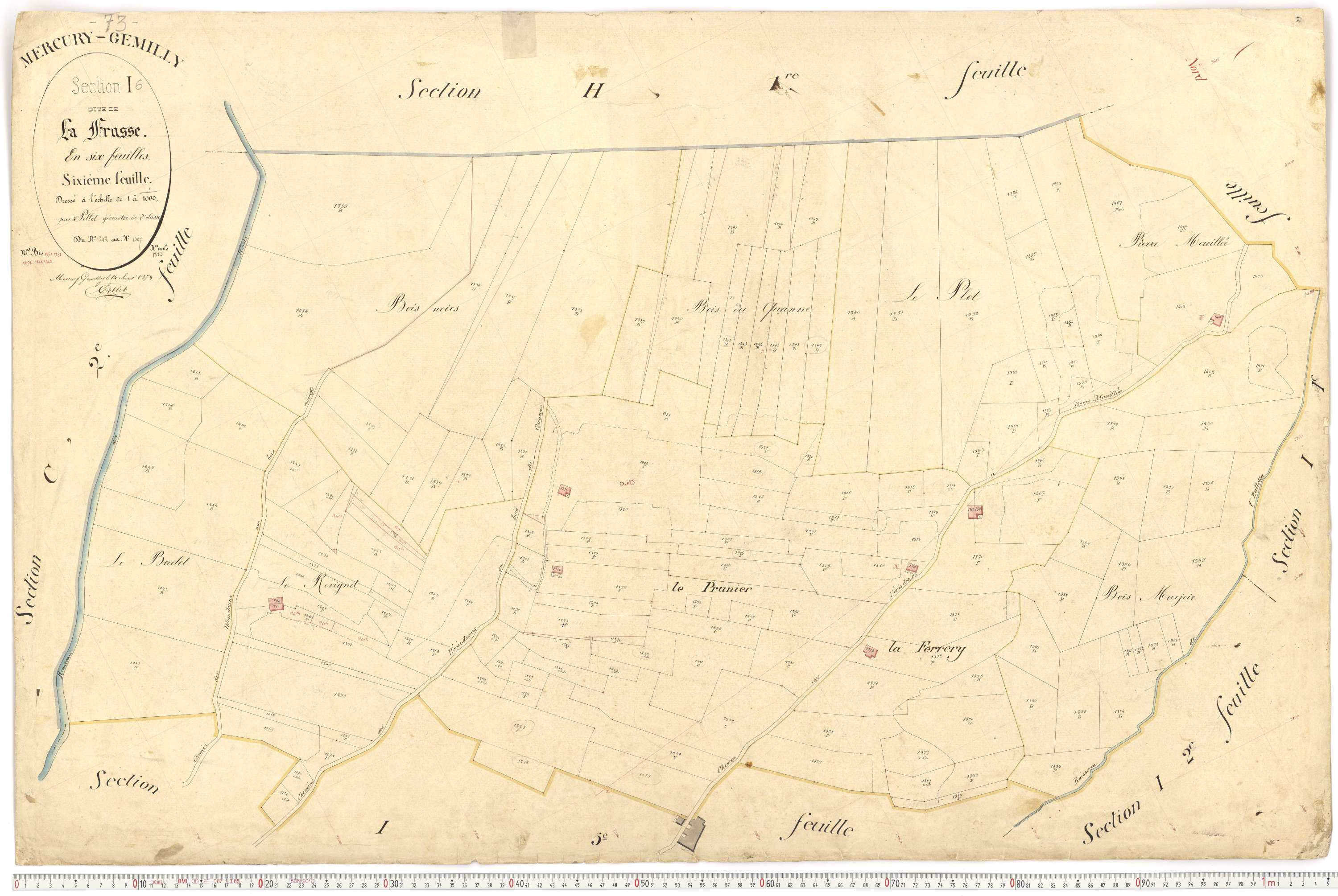 Mercury - Plans cadastraux du premier cadastre français.