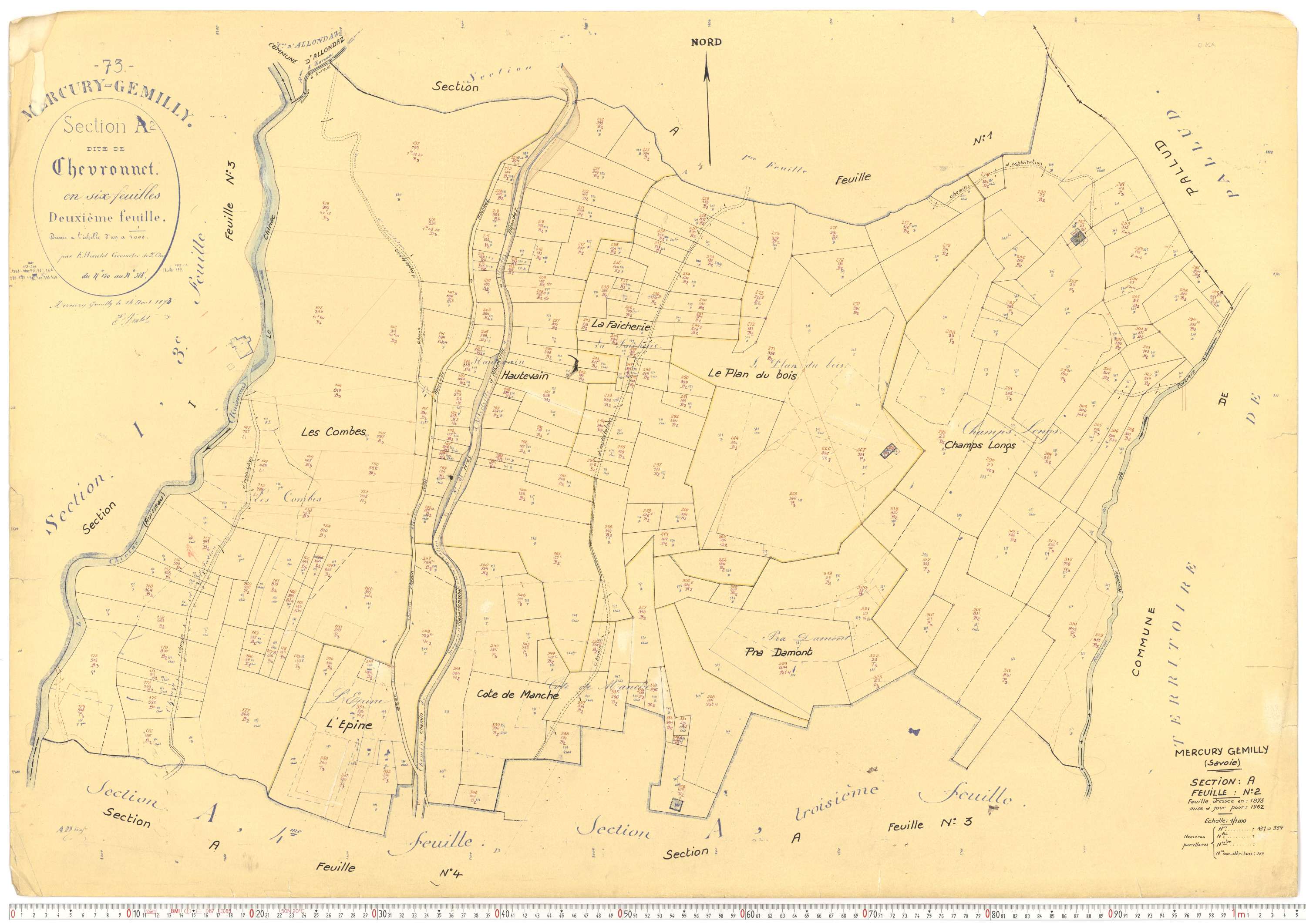 Mercury - Plans cadastraux du cadastre rénové.
