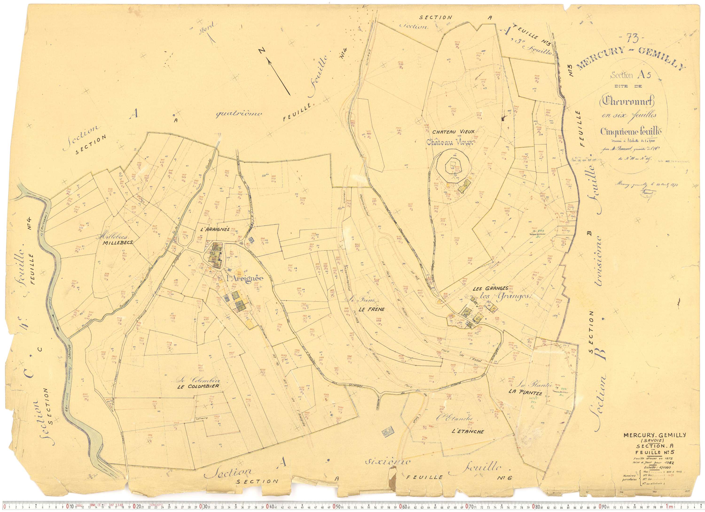 Mercury - Plans cadastraux du cadastre rénové.