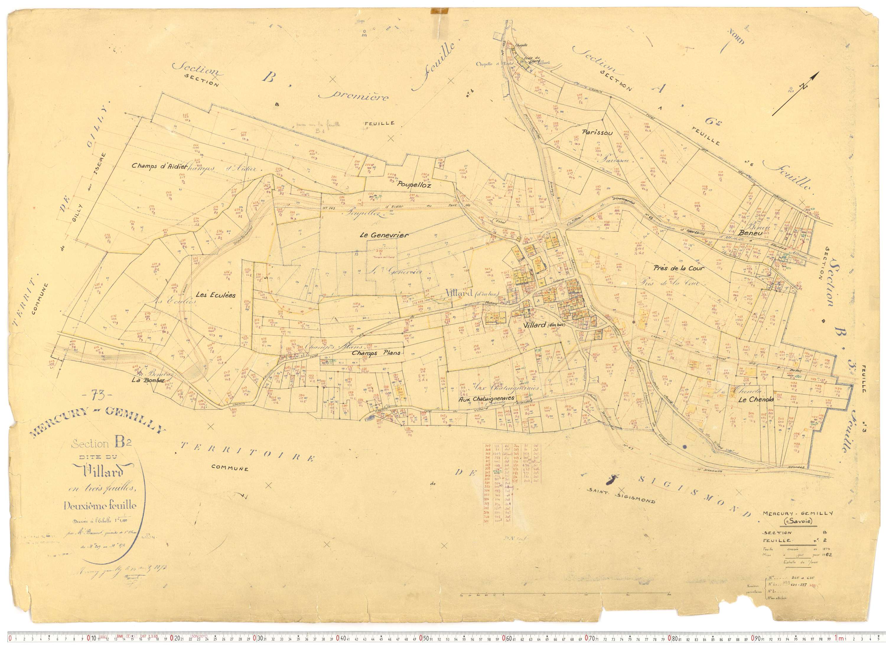Mercury - Plans cadastraux du cadastre rénové.