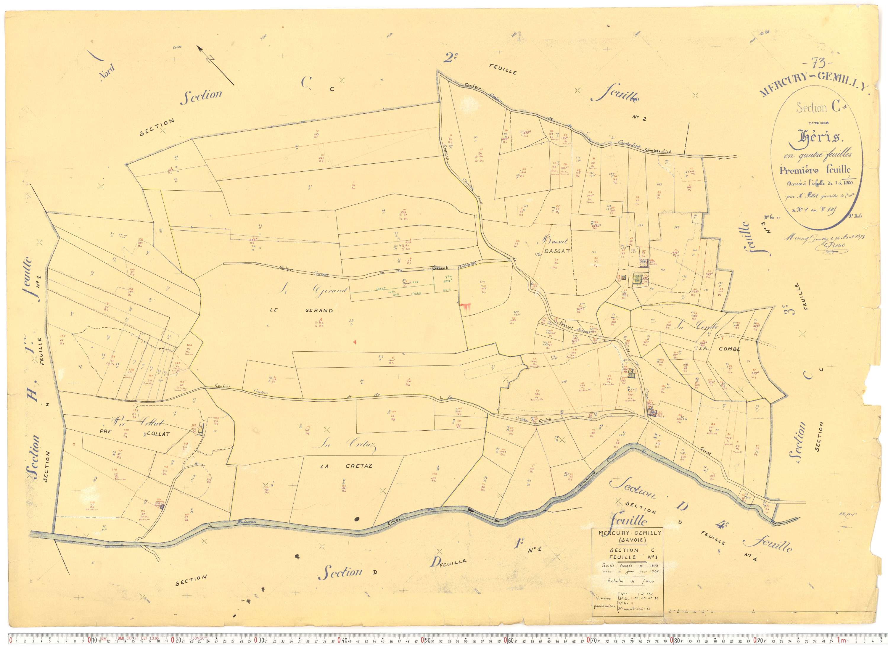 Mercury - Plans cadastraux du cadastre rénové.