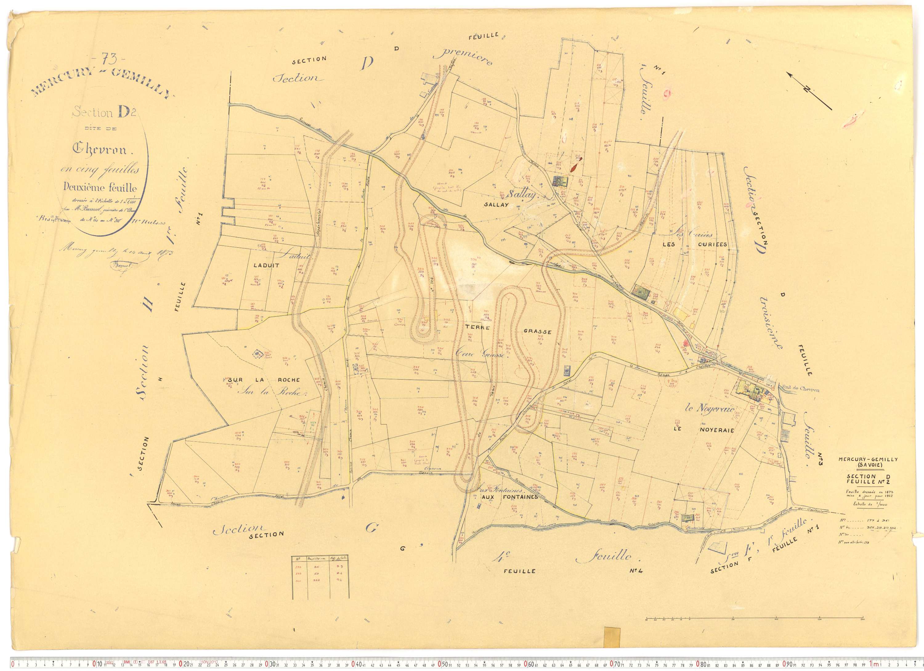 Mercury - Plans cadastraux du cadastre rénové.