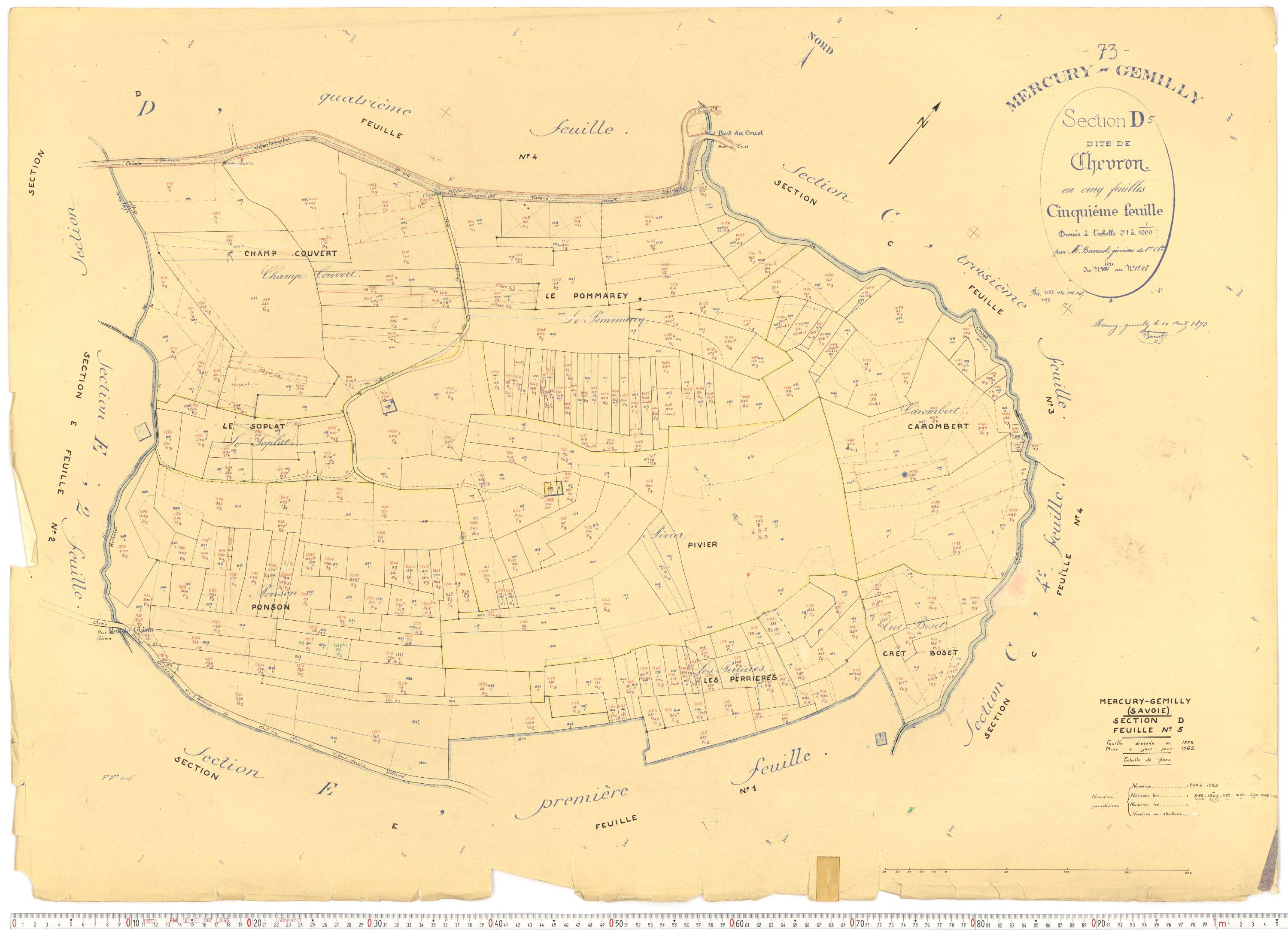 Mercury - Plans cadastraux du cadastre rénové.