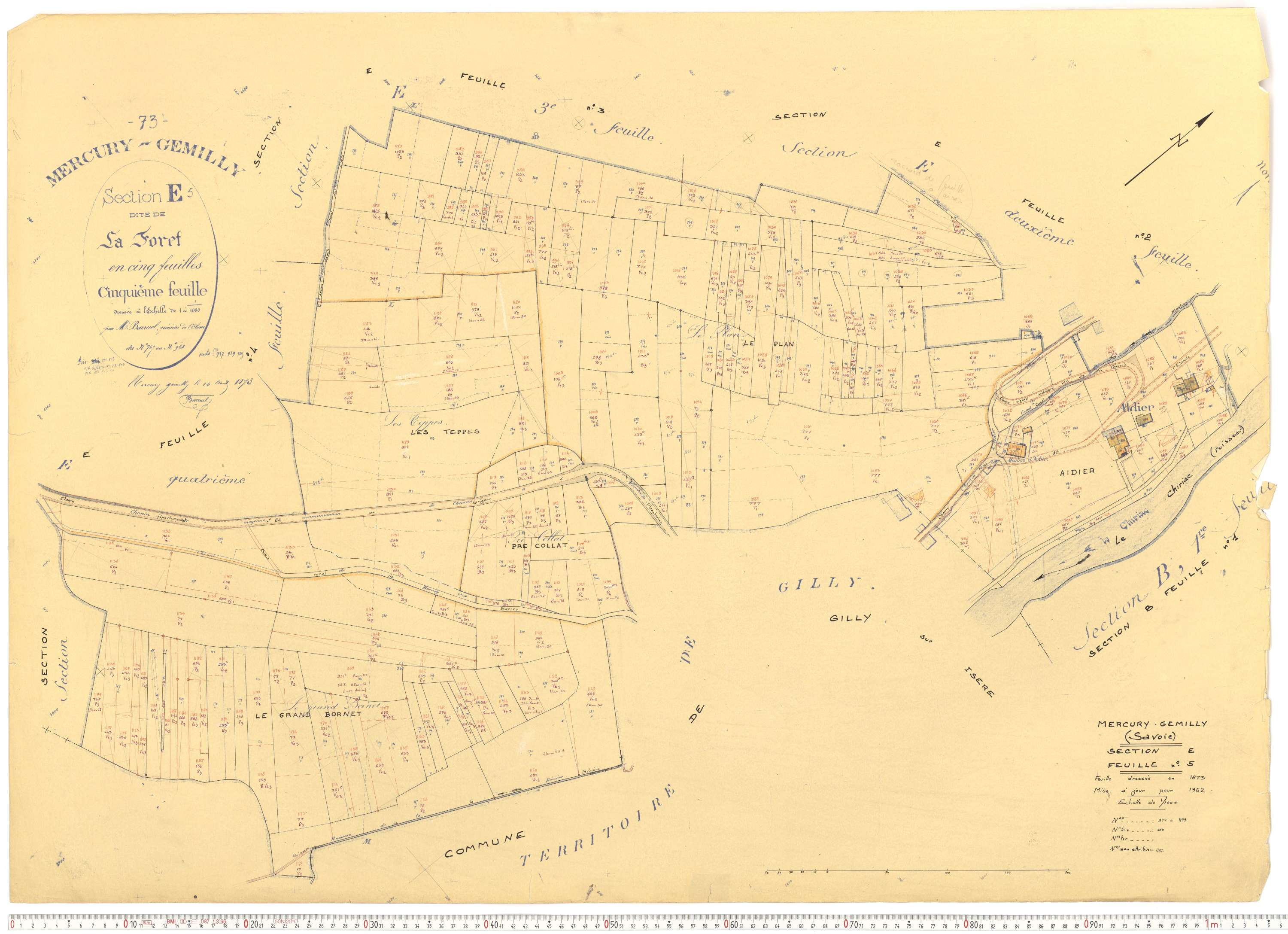 Mercury - Plans cadastraux du cadastre rénové.