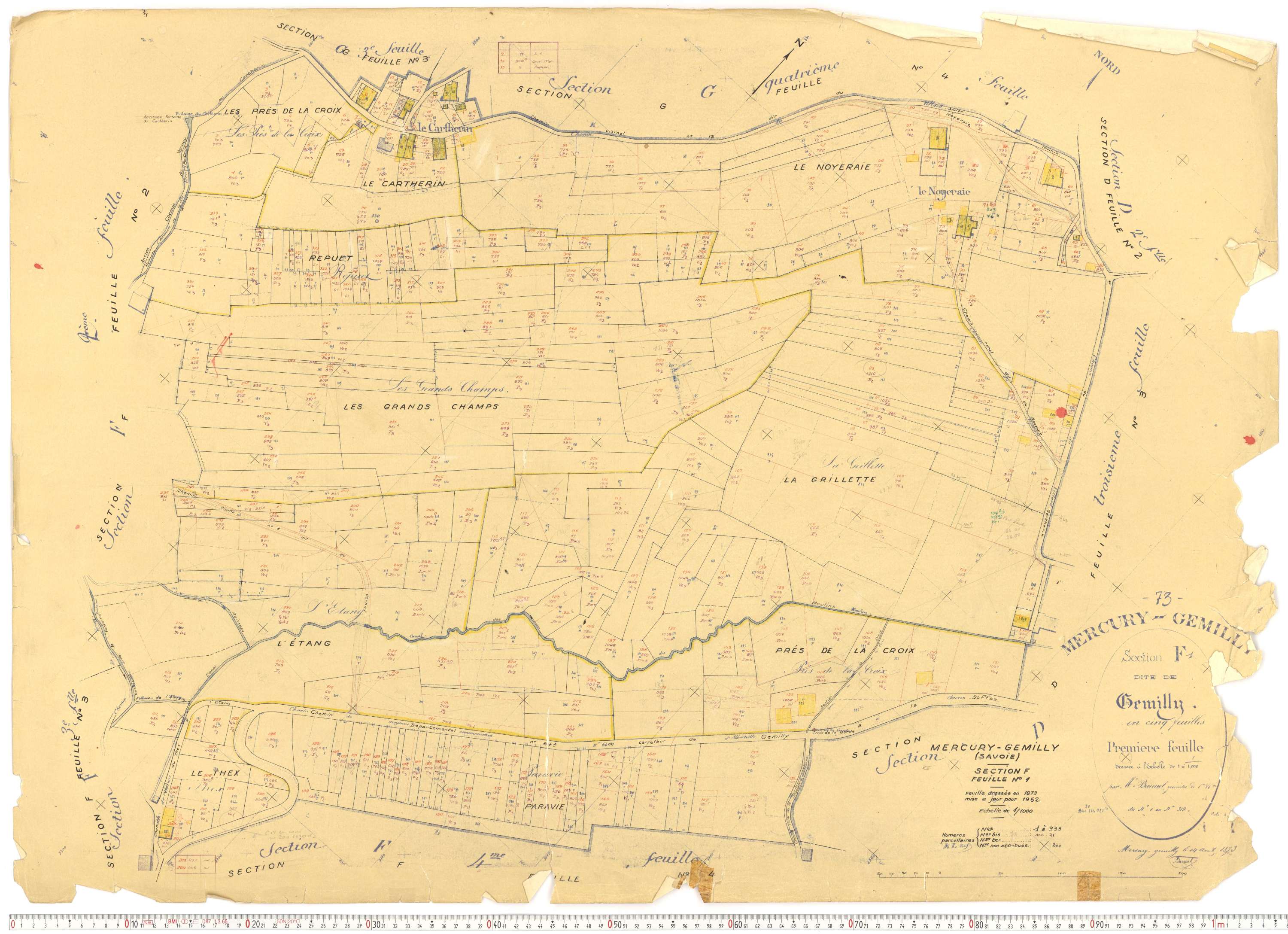 Mercury - Plans cadastraux du cadastre rénové.