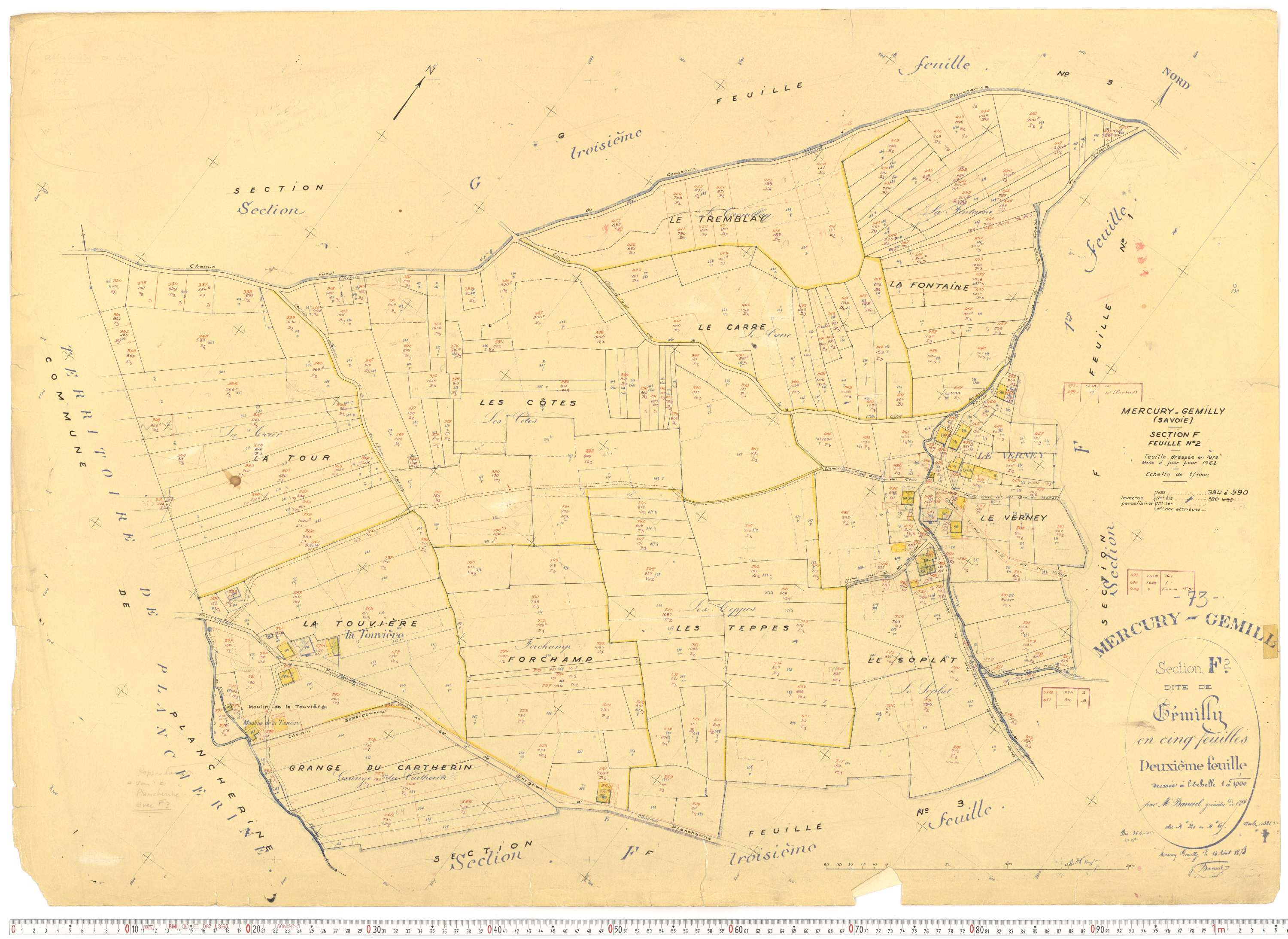 Mercury - Plans cadastraux du cadastre rénové.