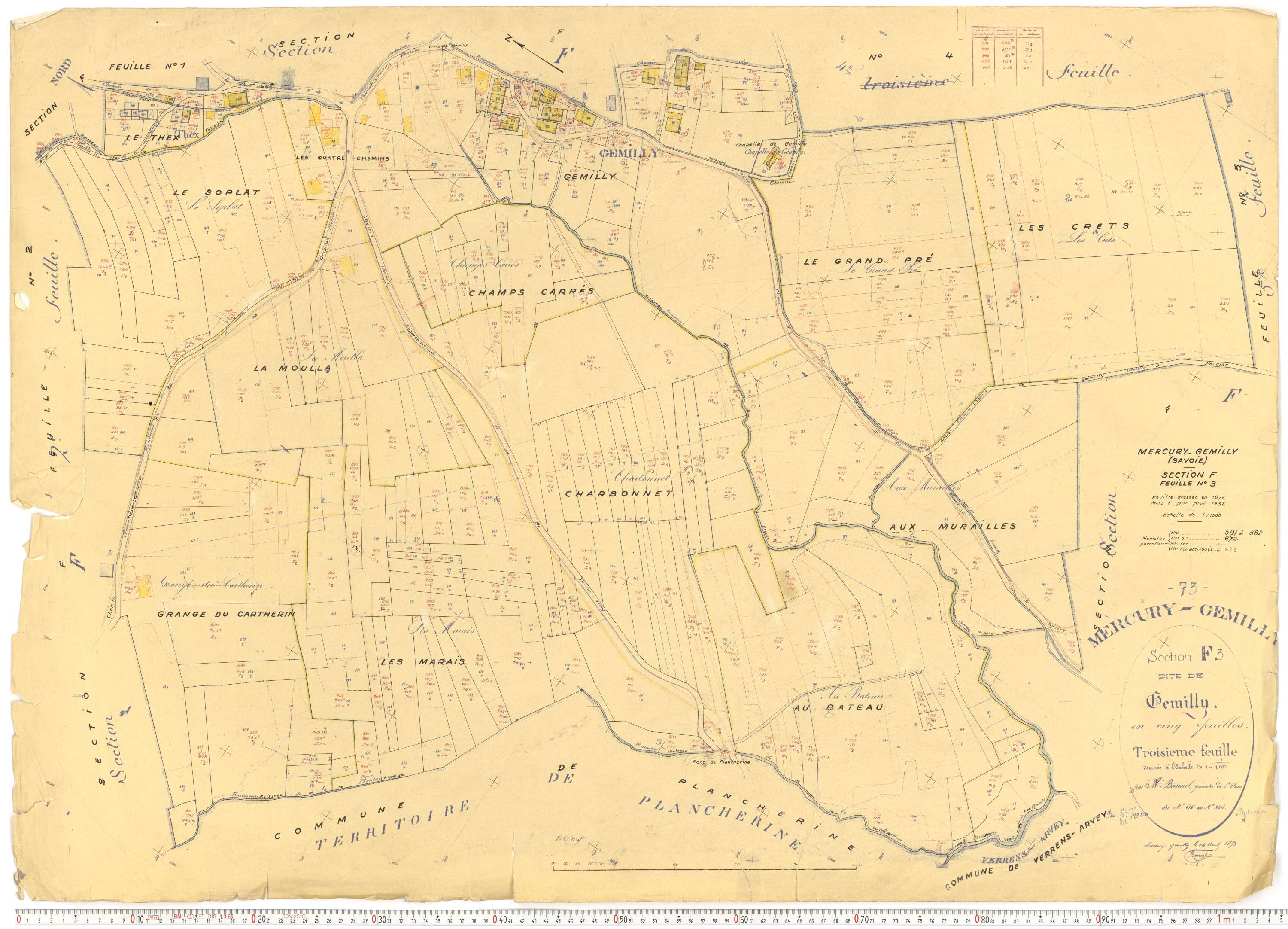 Mercury - Plans cadastraux du cadastre rénové.