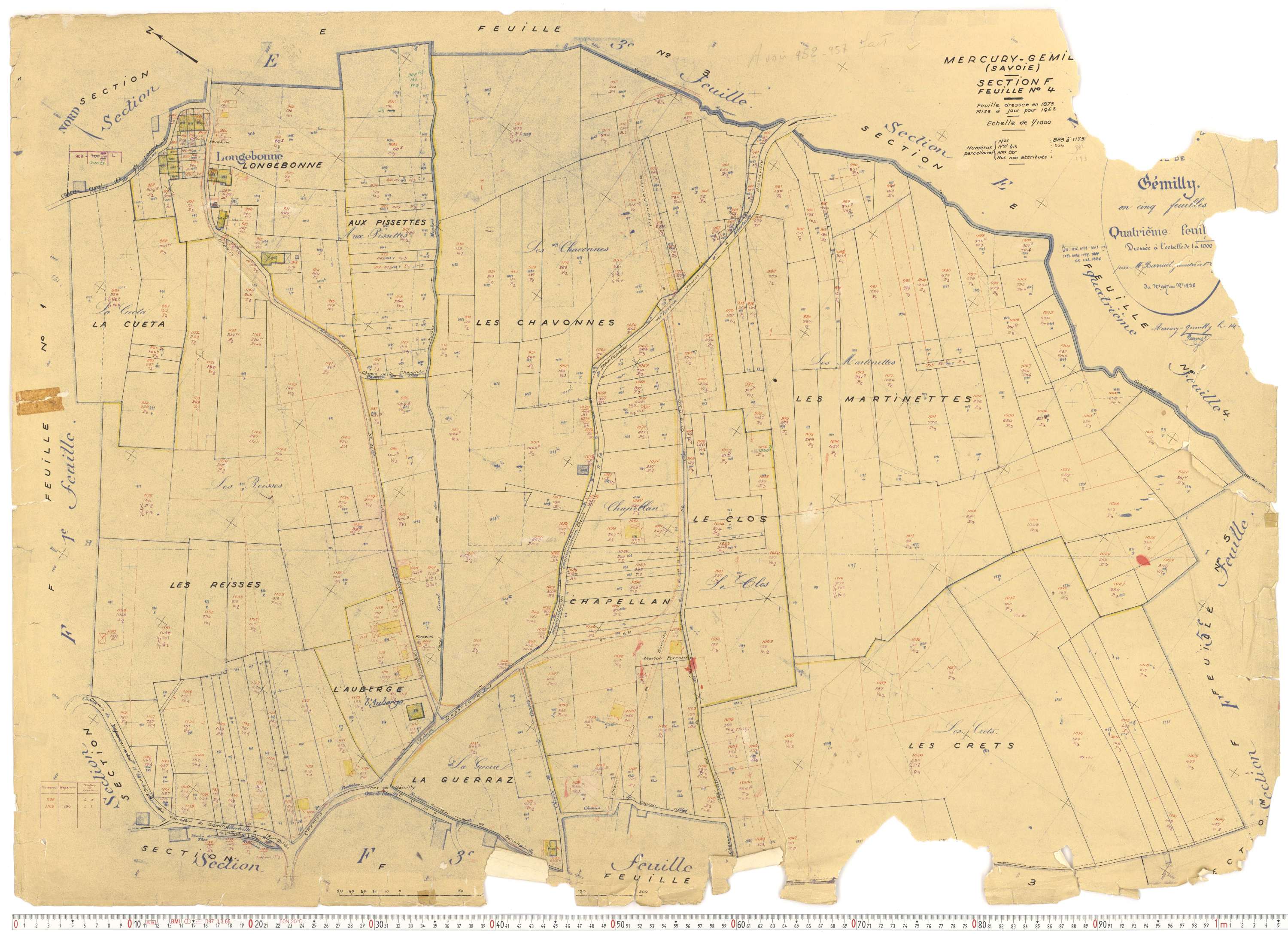 Mercury - Plans cadastraux du cadastre rénové.