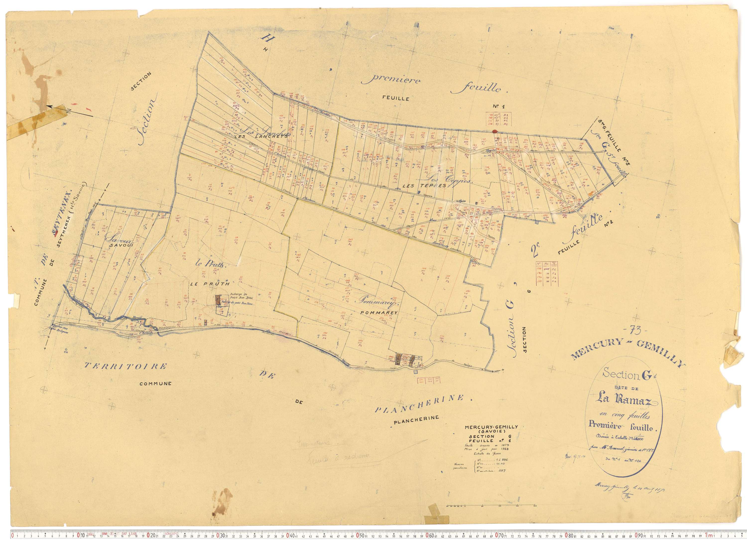 Mercury - Plans cadastraux du cadastre rénové.