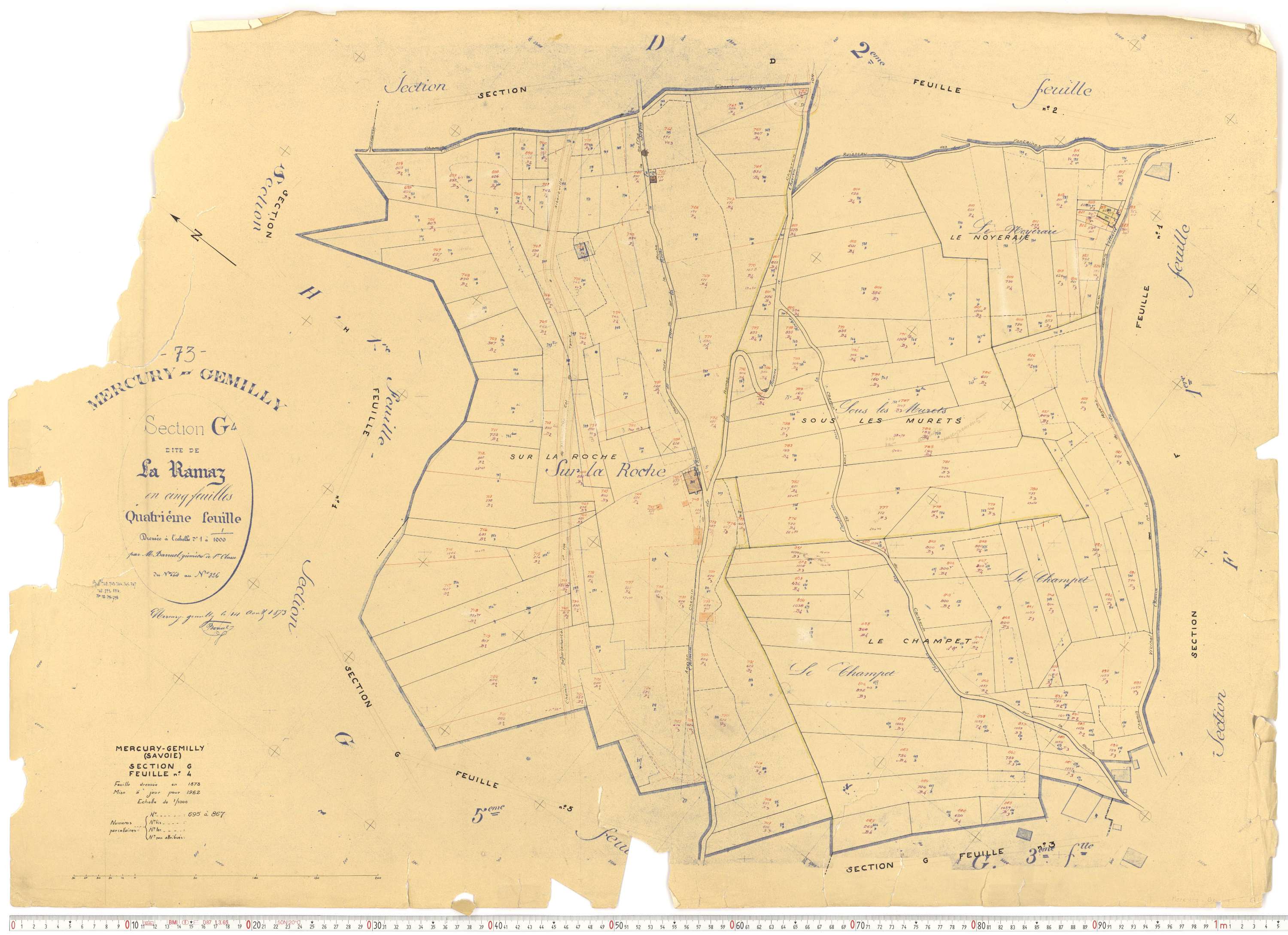 Mercury - Plans cadastraux du cadastre rénové.
