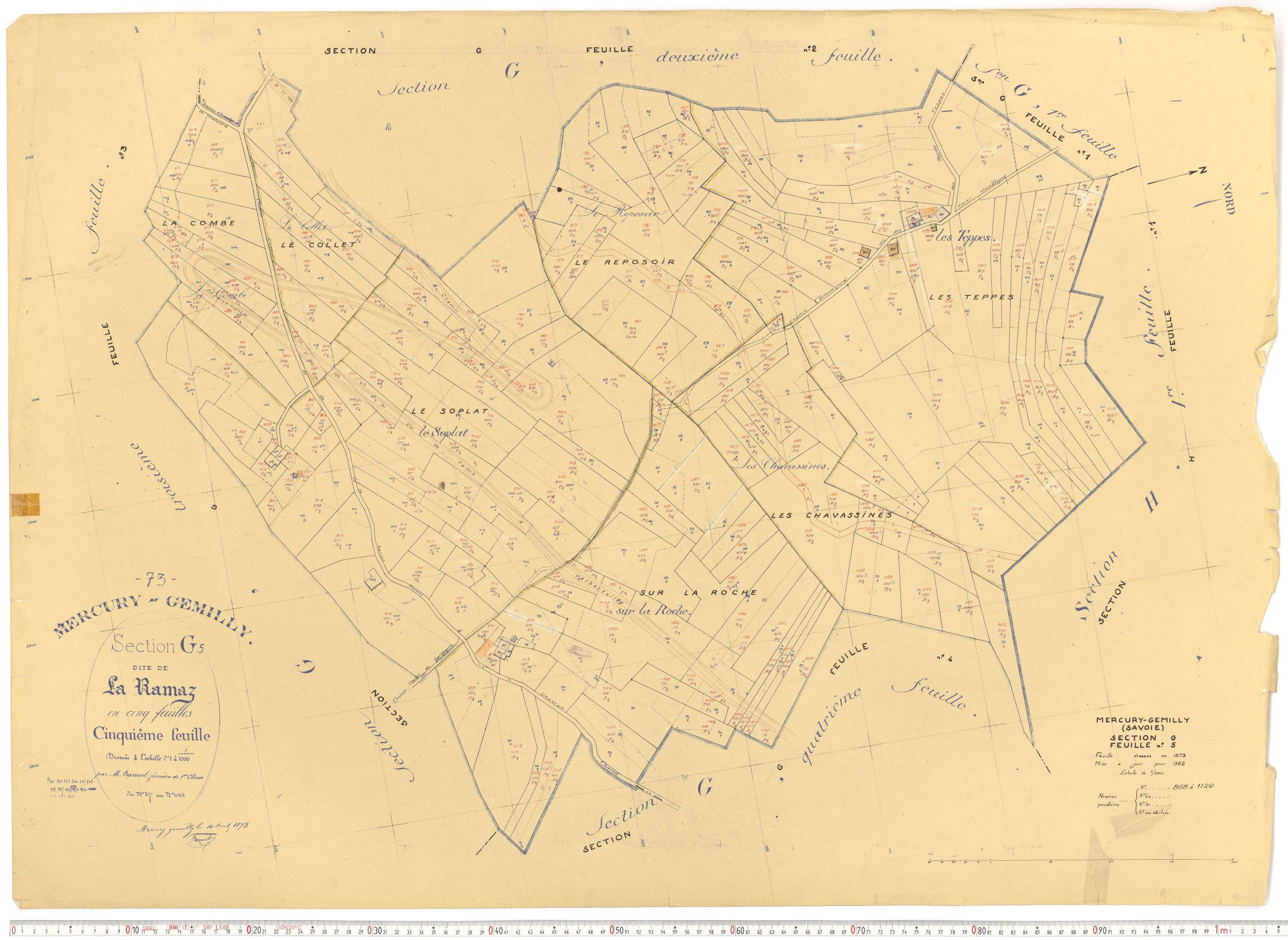Mercury - Plans cadastraux du cadastre rénové.