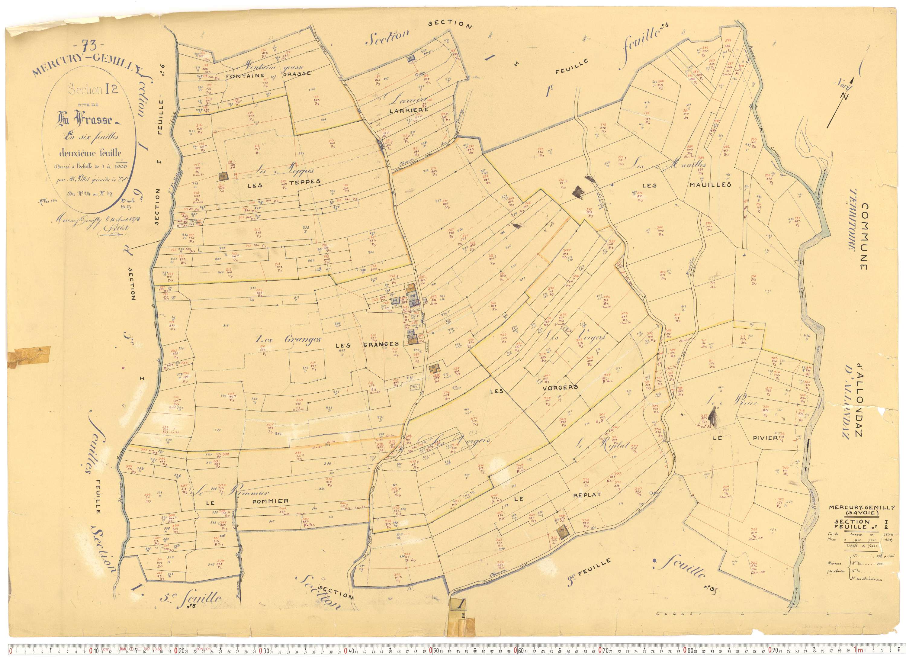 Mercury - Plans cadastraux du cadastre rénové.