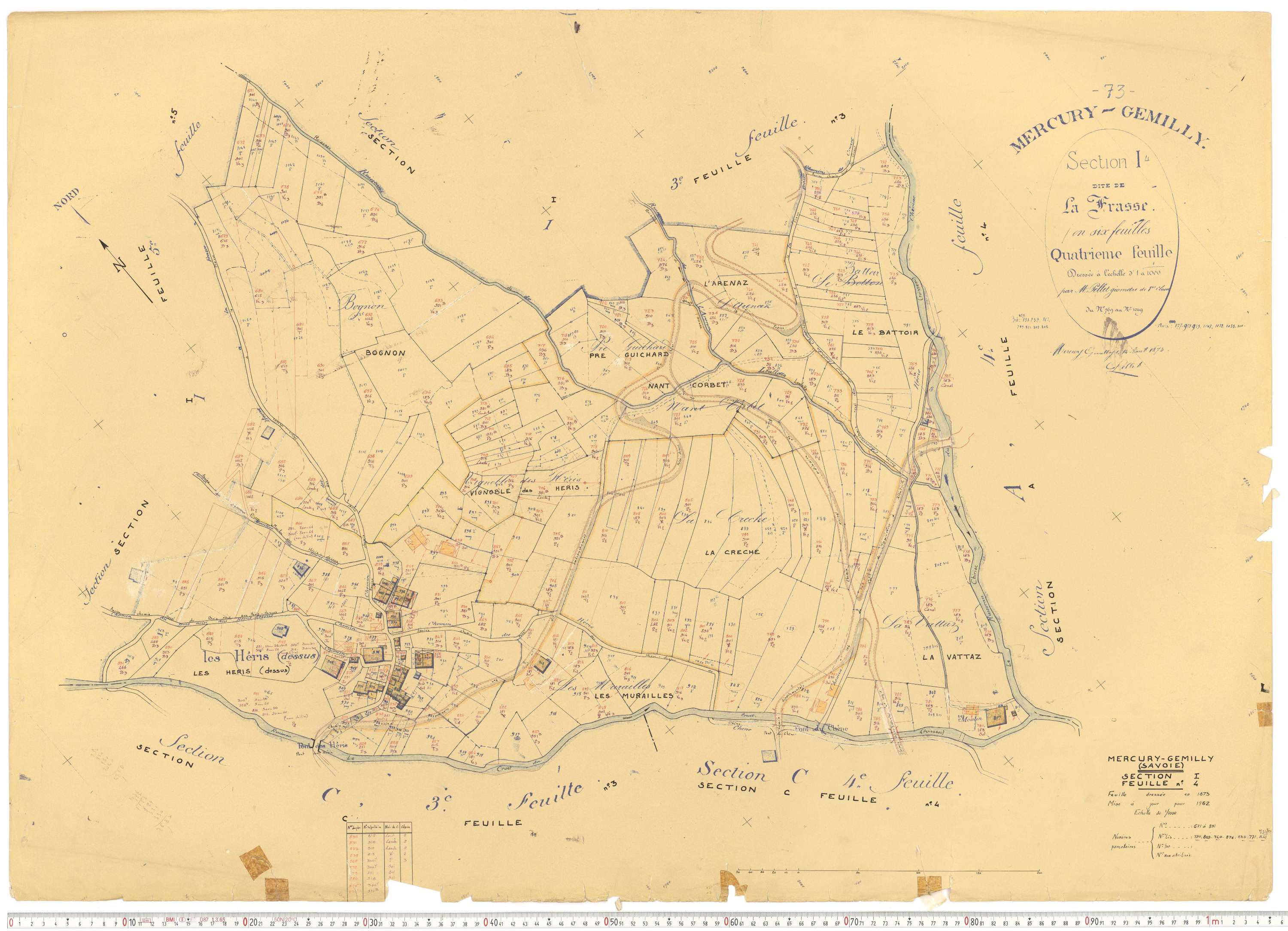 Mercury - Plans cadastraux du cadastre rénové.
