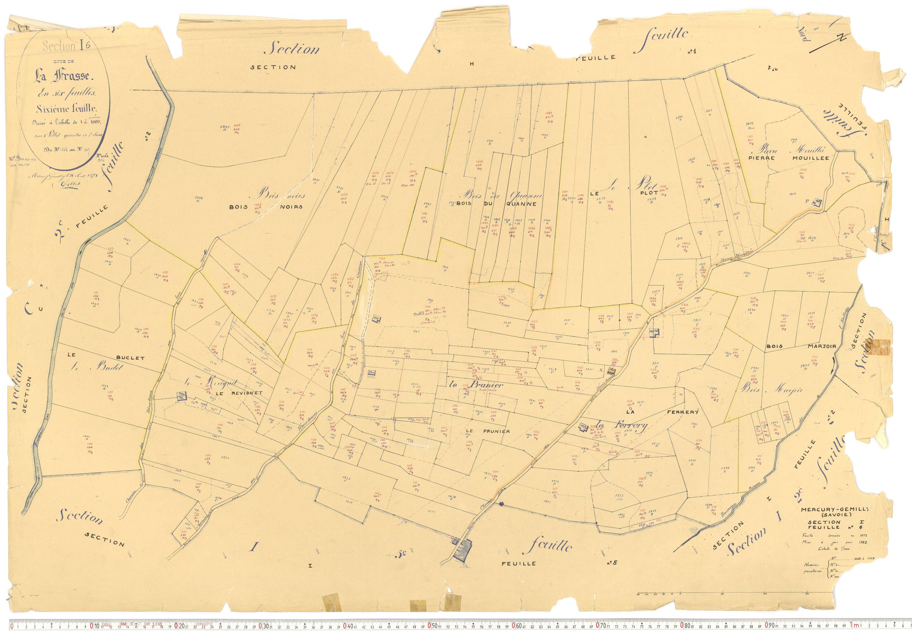 Mercury - Plans cadastraux du cadastre rénové.