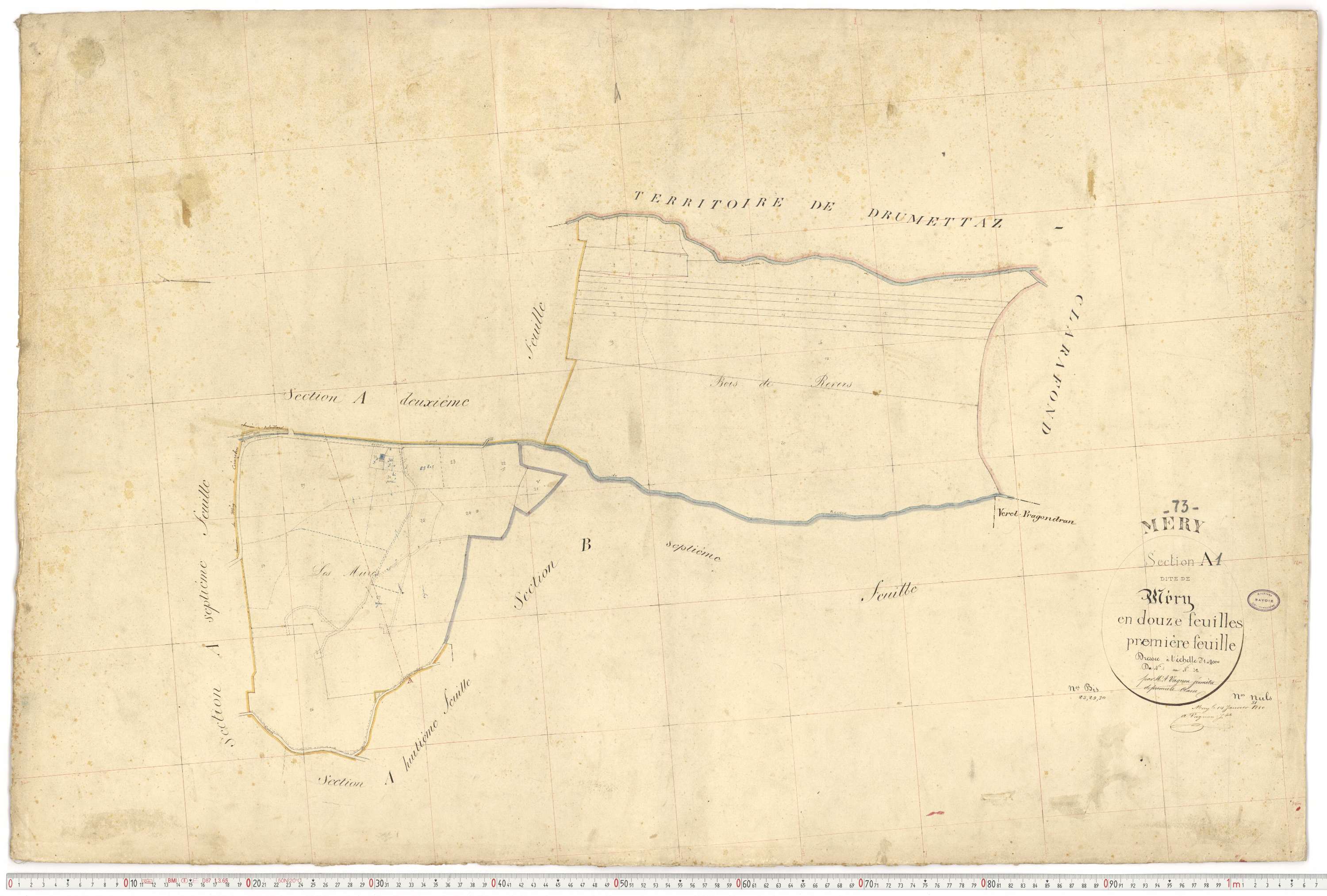 Méry - Plans cadastraux du premier cadastre français.