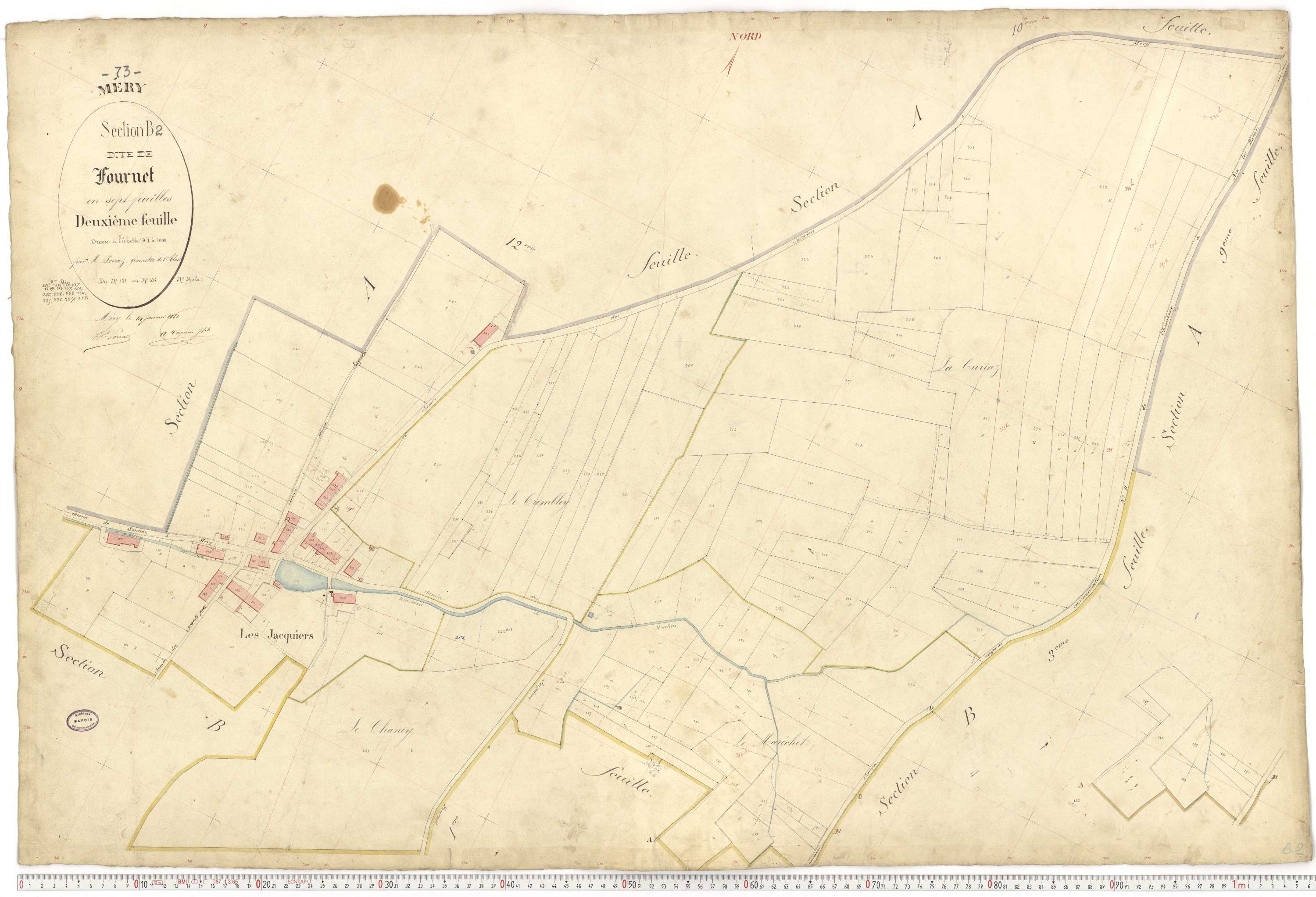 Méry - Plans cadastraux du premier cadastre français.
