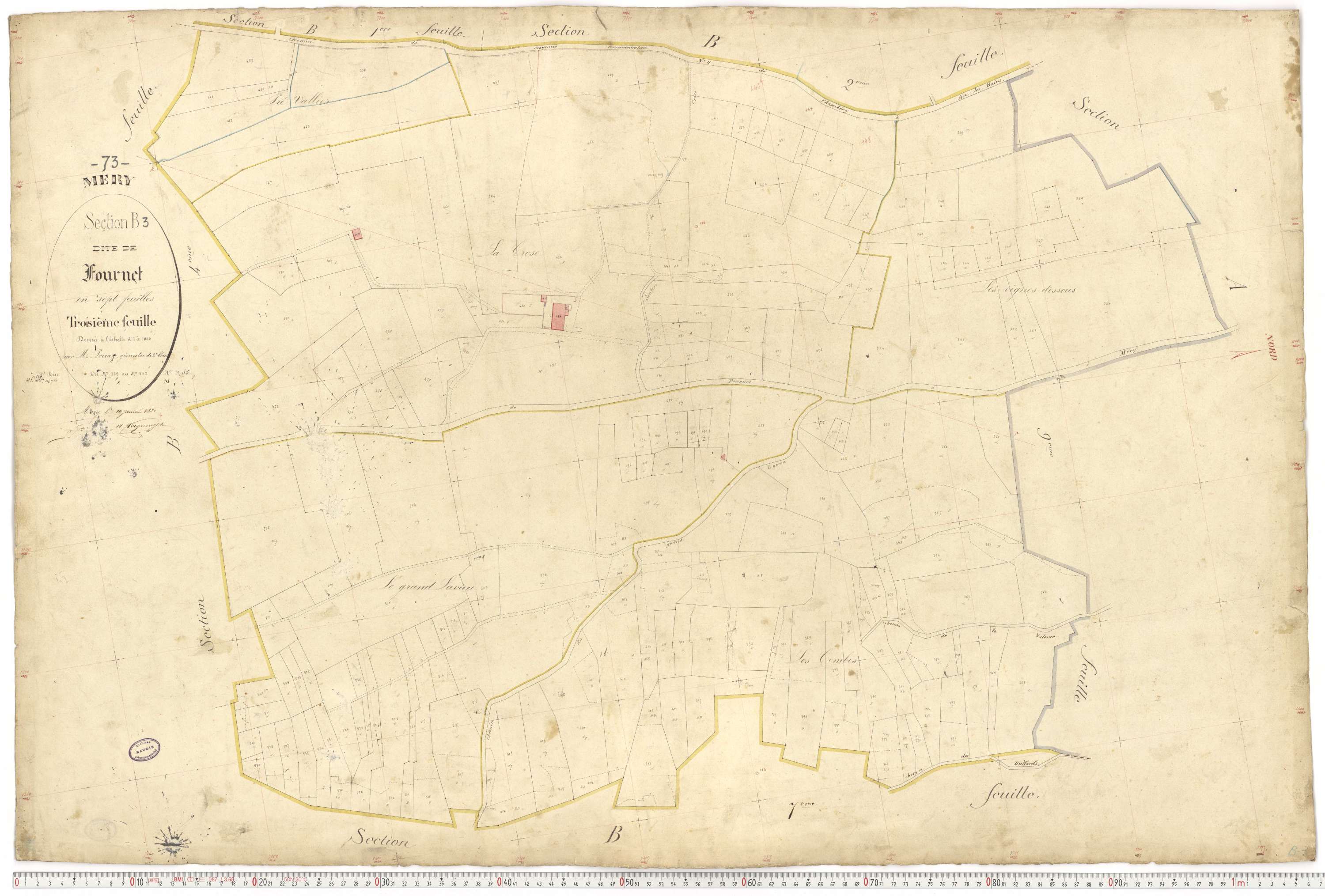 Méry - Plans cadastraux du premier cadastre français.