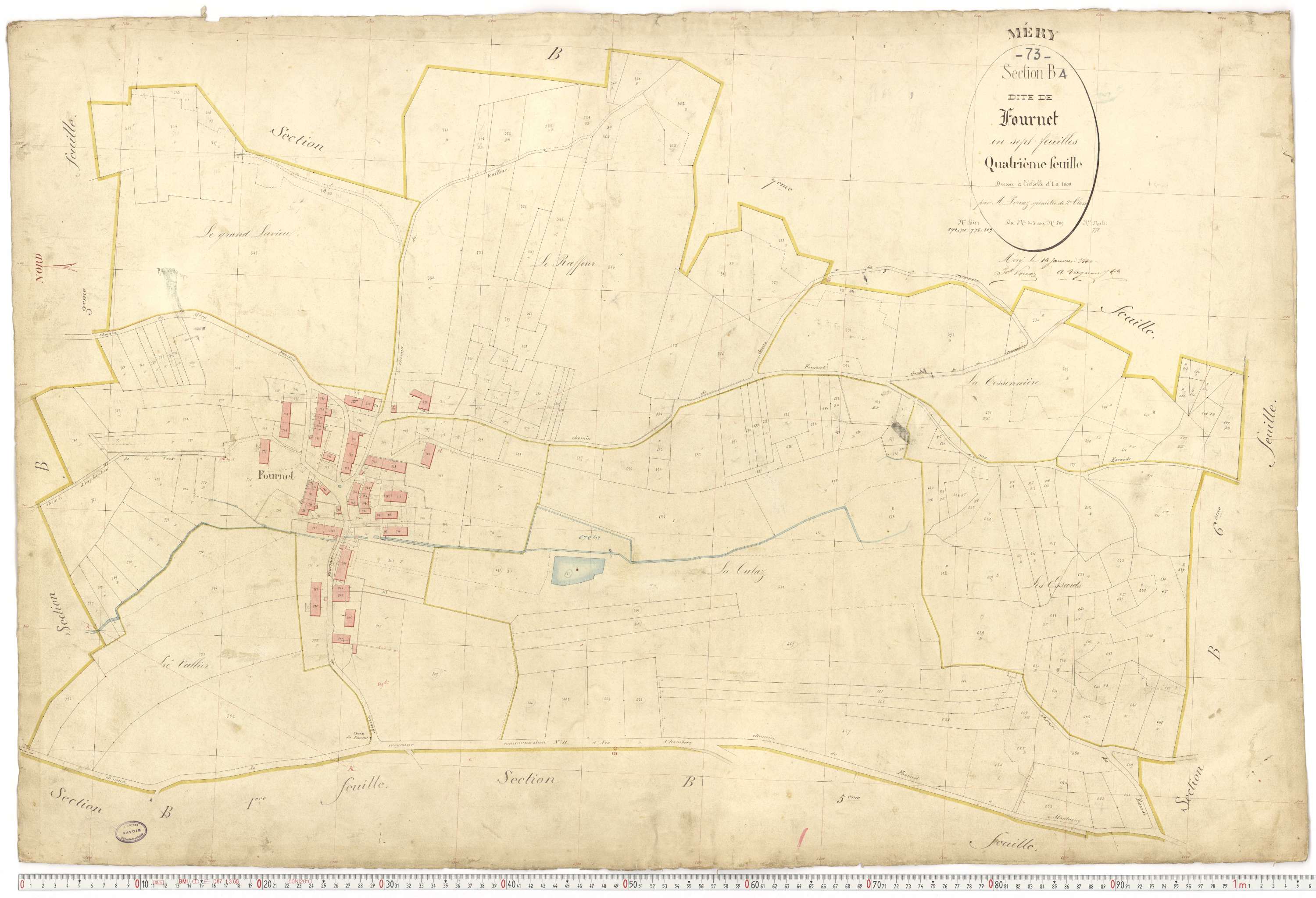 Méry - Plans cadastraux du premier cadastre français.