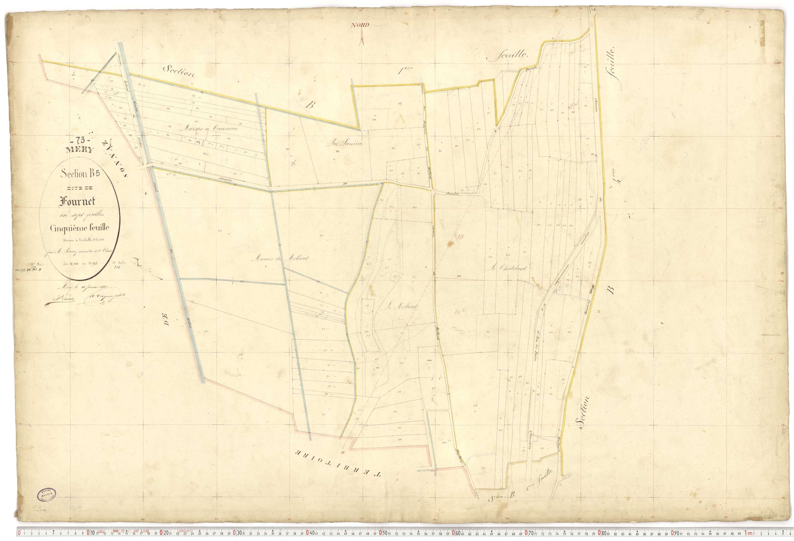 Méry - Plans cadastraux du premier cadastre français.
