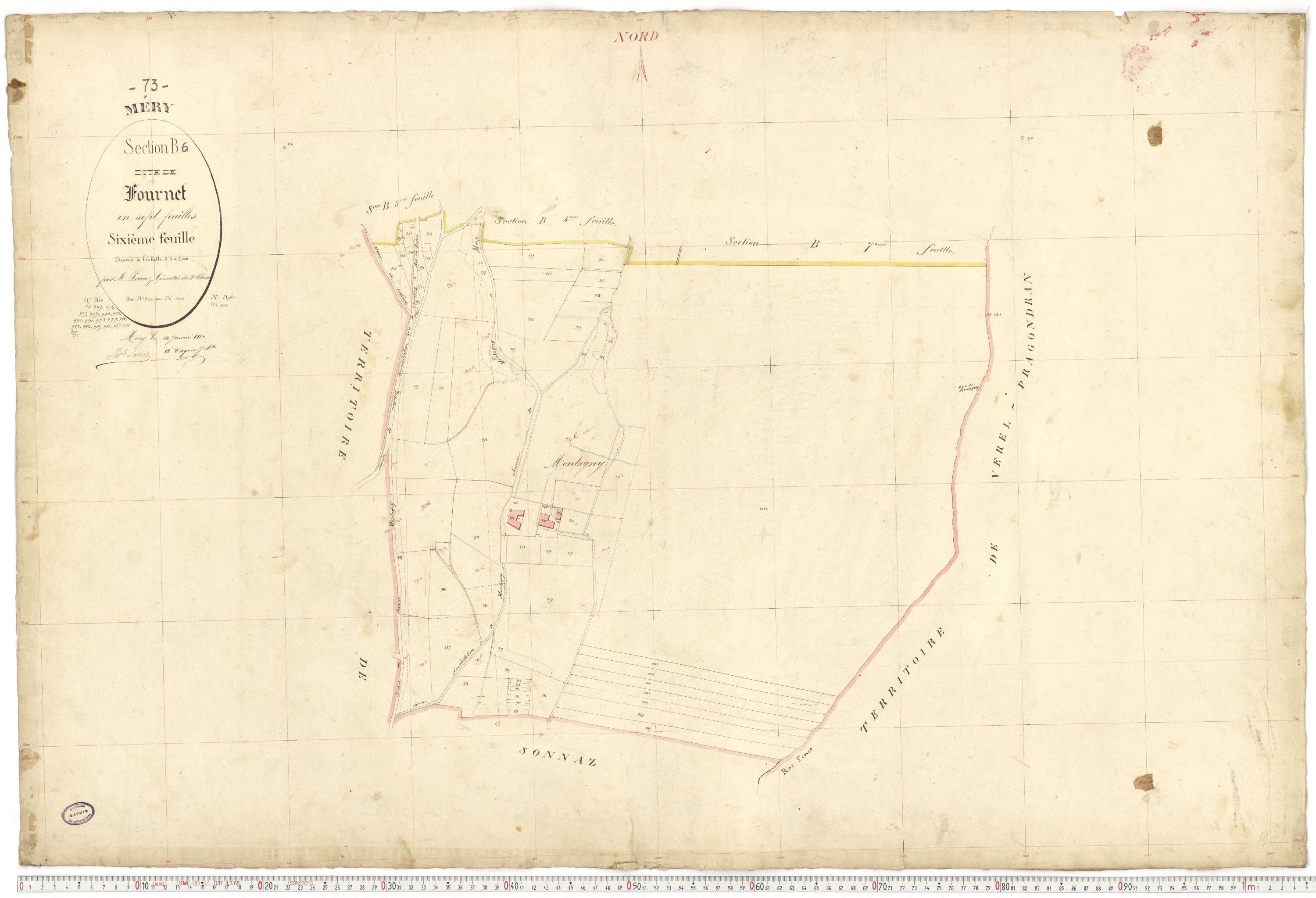 Méry - Plans cadastraux du premier cadastre français.