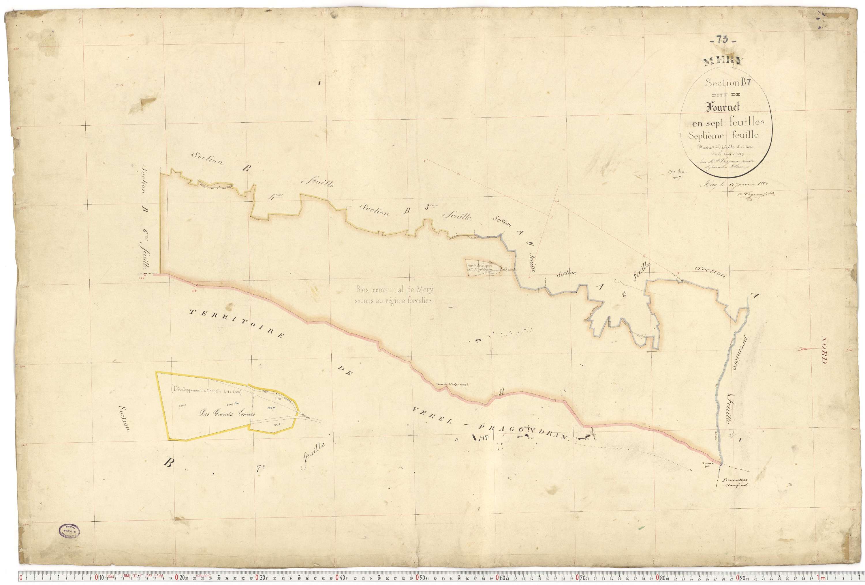 Méry - Plans cadastraux du premier cadastre français.
