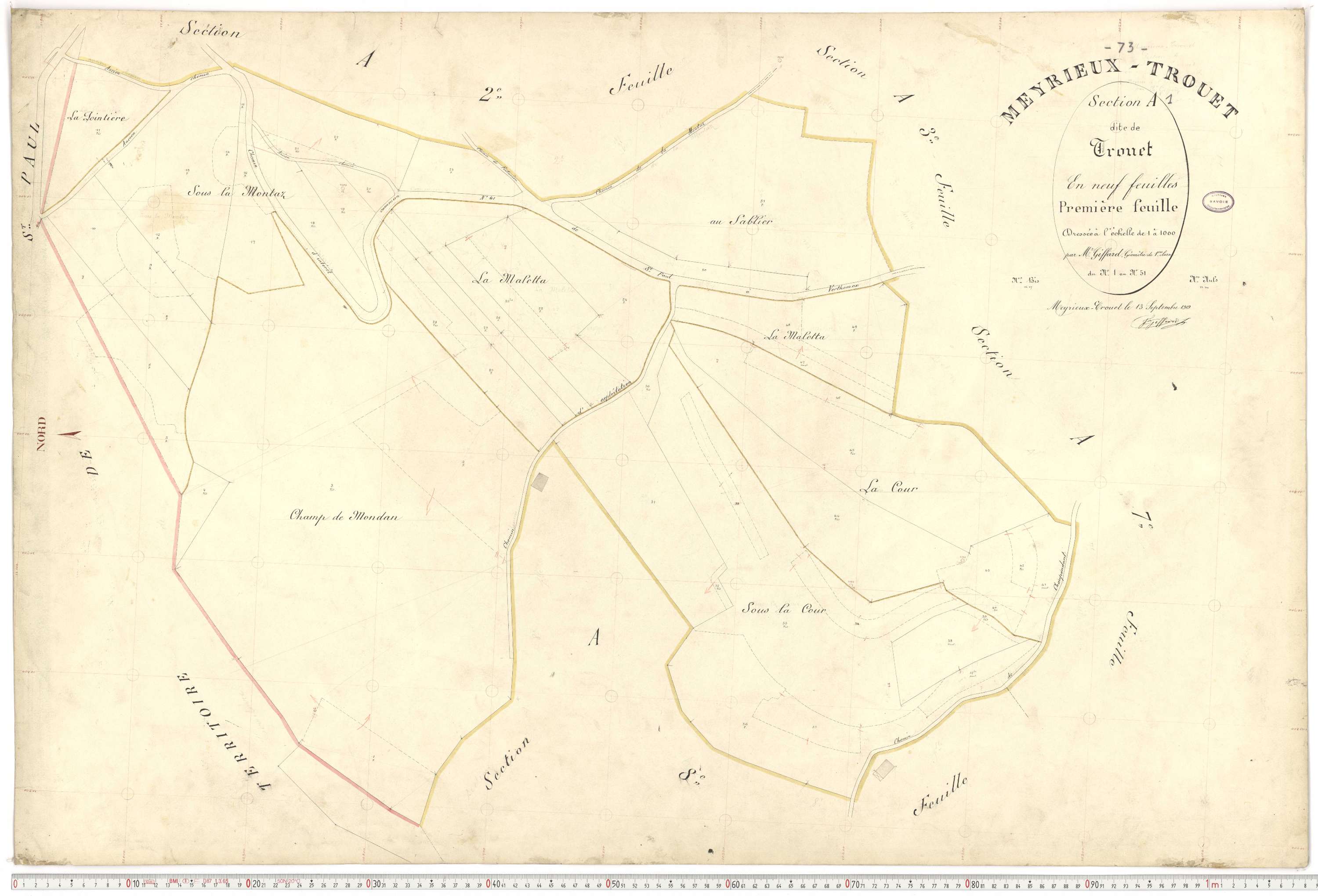 Meyrieux-Trouet - Plans cadastraux du premier cadastre français.