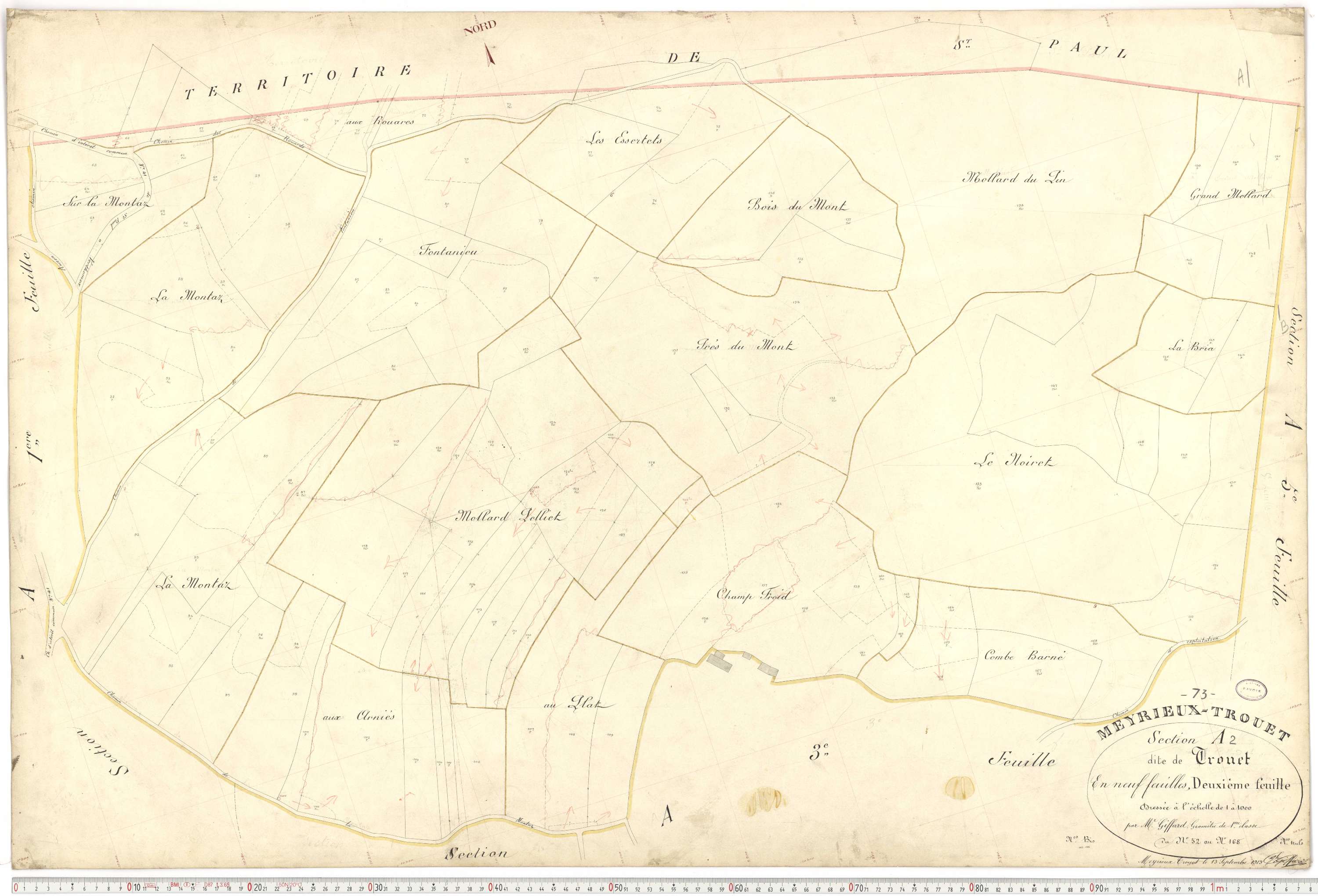 Meyrieux-Trouet - Plans cadastraux du premier cadastre français.