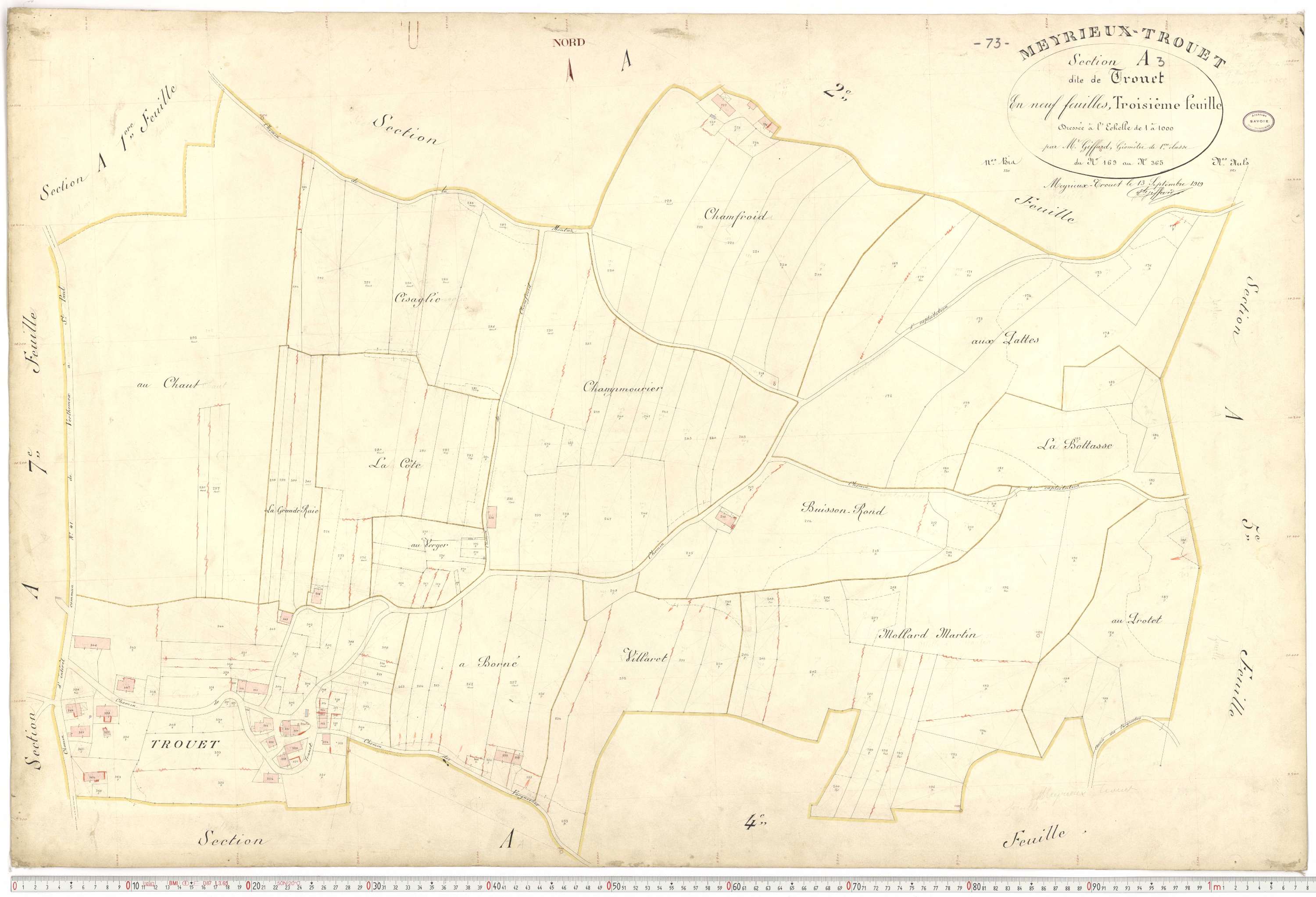 Meyrieux-Trouet - Plans cadastraux du premier cadastre français.