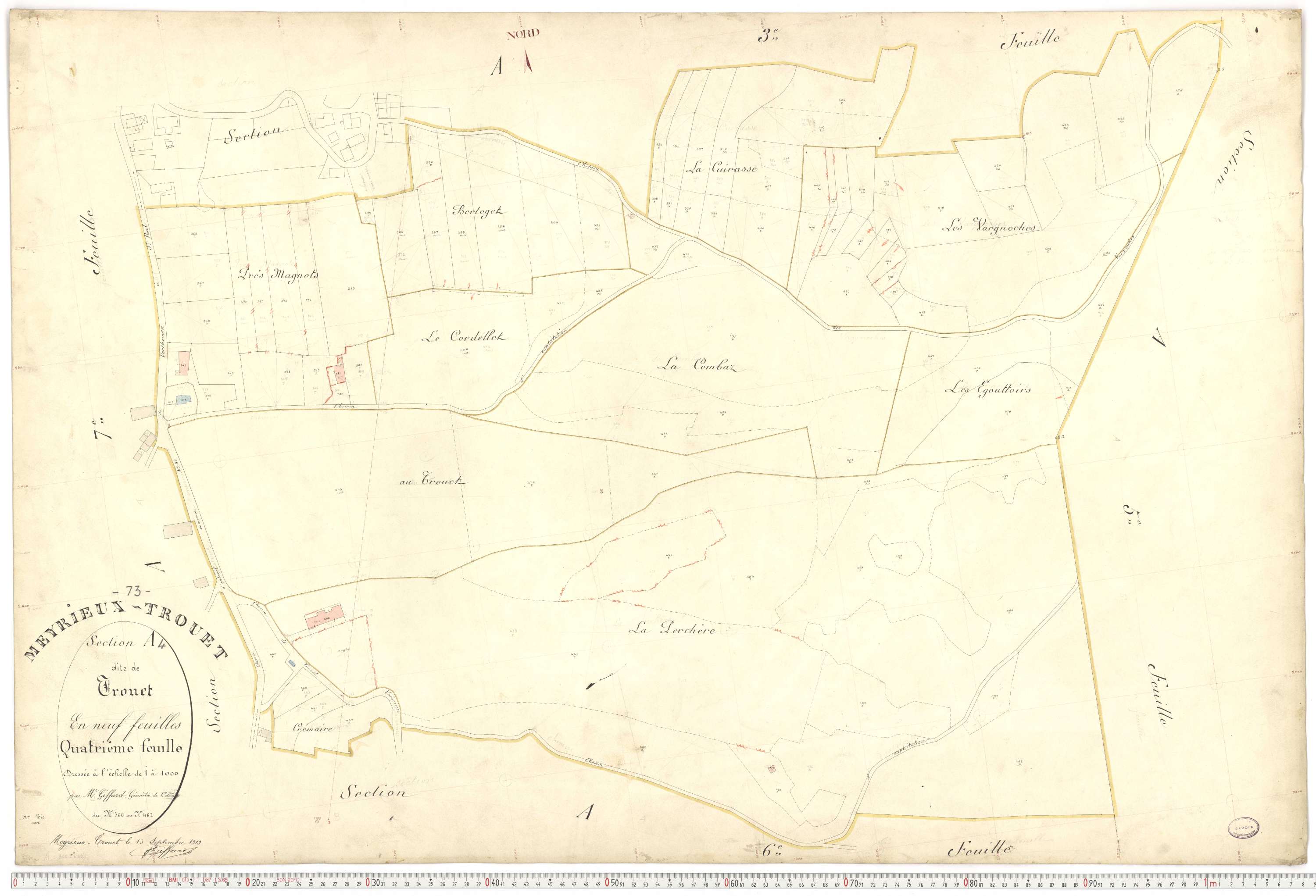 Meyrieux-Trouet - Plans cadastraux du premier cadastre français.