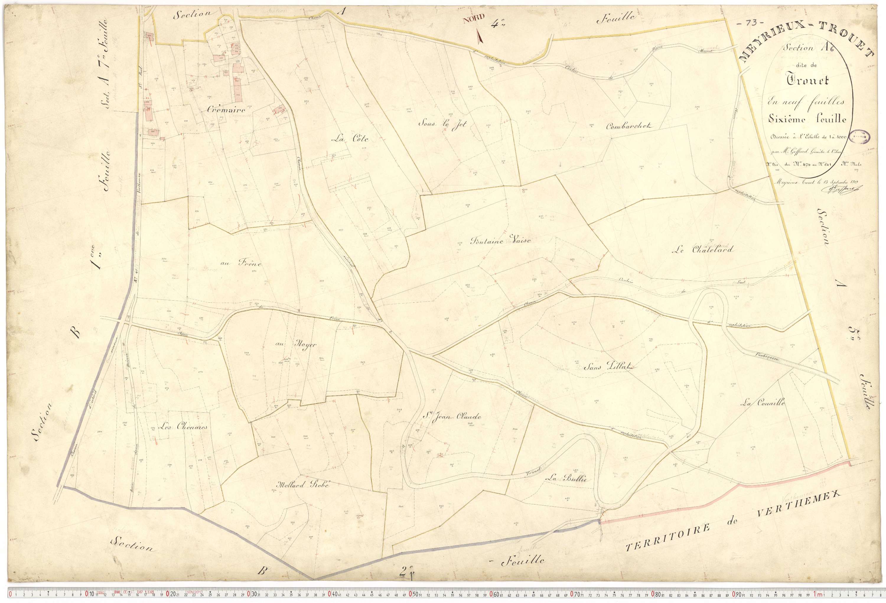 Meyrieux-Trouet - Plans cadastraux du premier cadastre français.