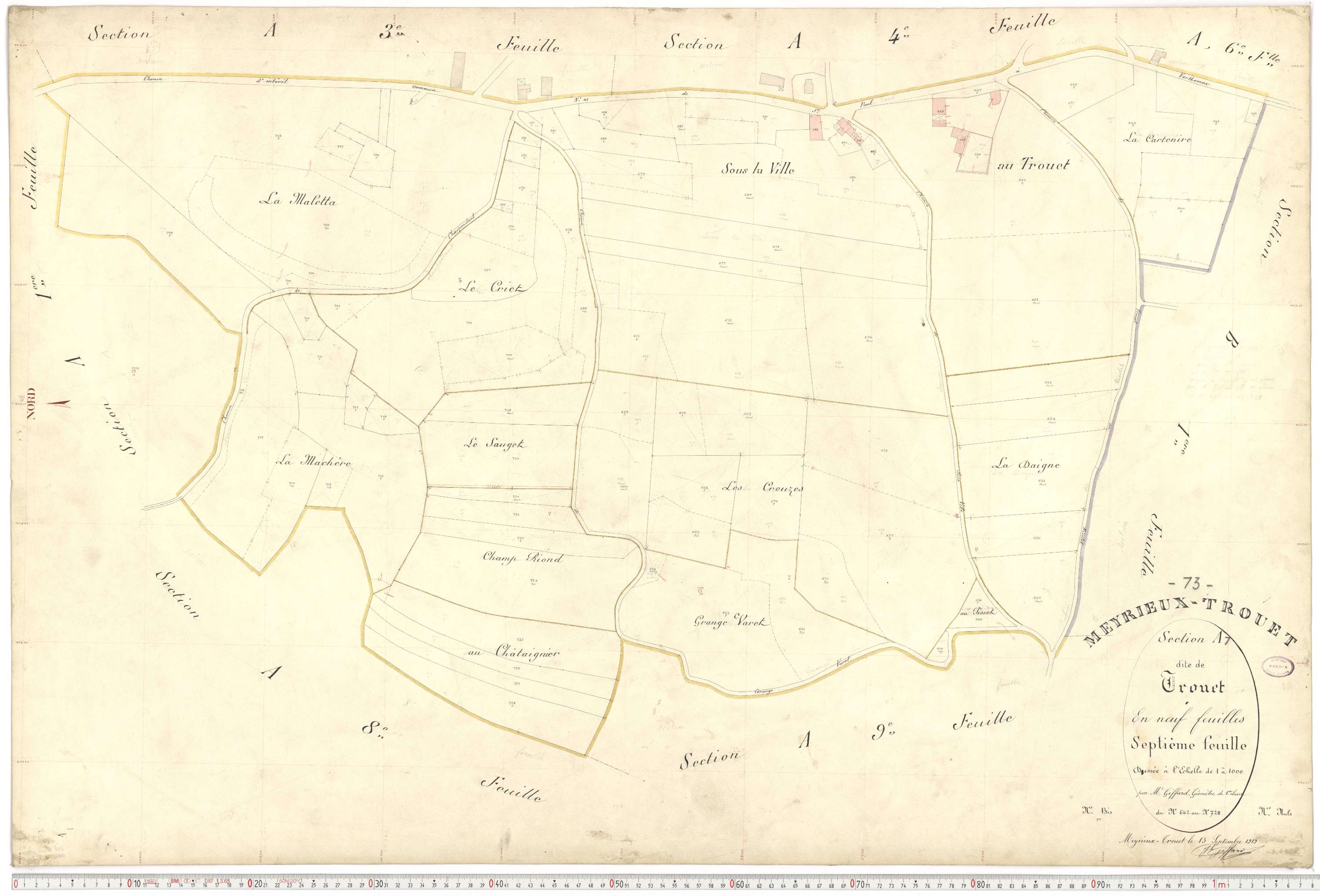 Meyrieux-Trouet - Plans cadastraux du premier cadastre français.