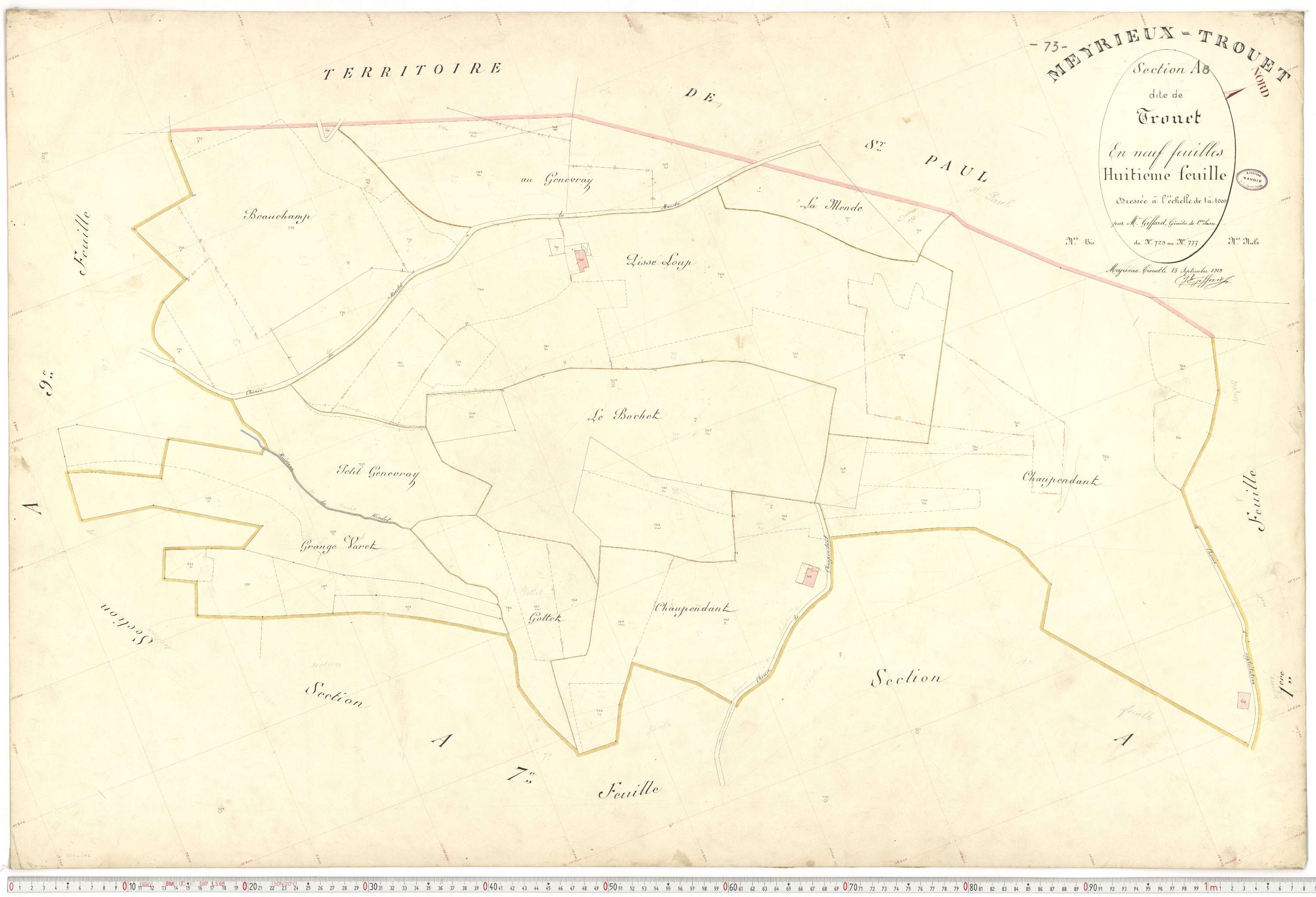 Meyrieux-Trouet - Plans cadastraux du premier cadastre français.