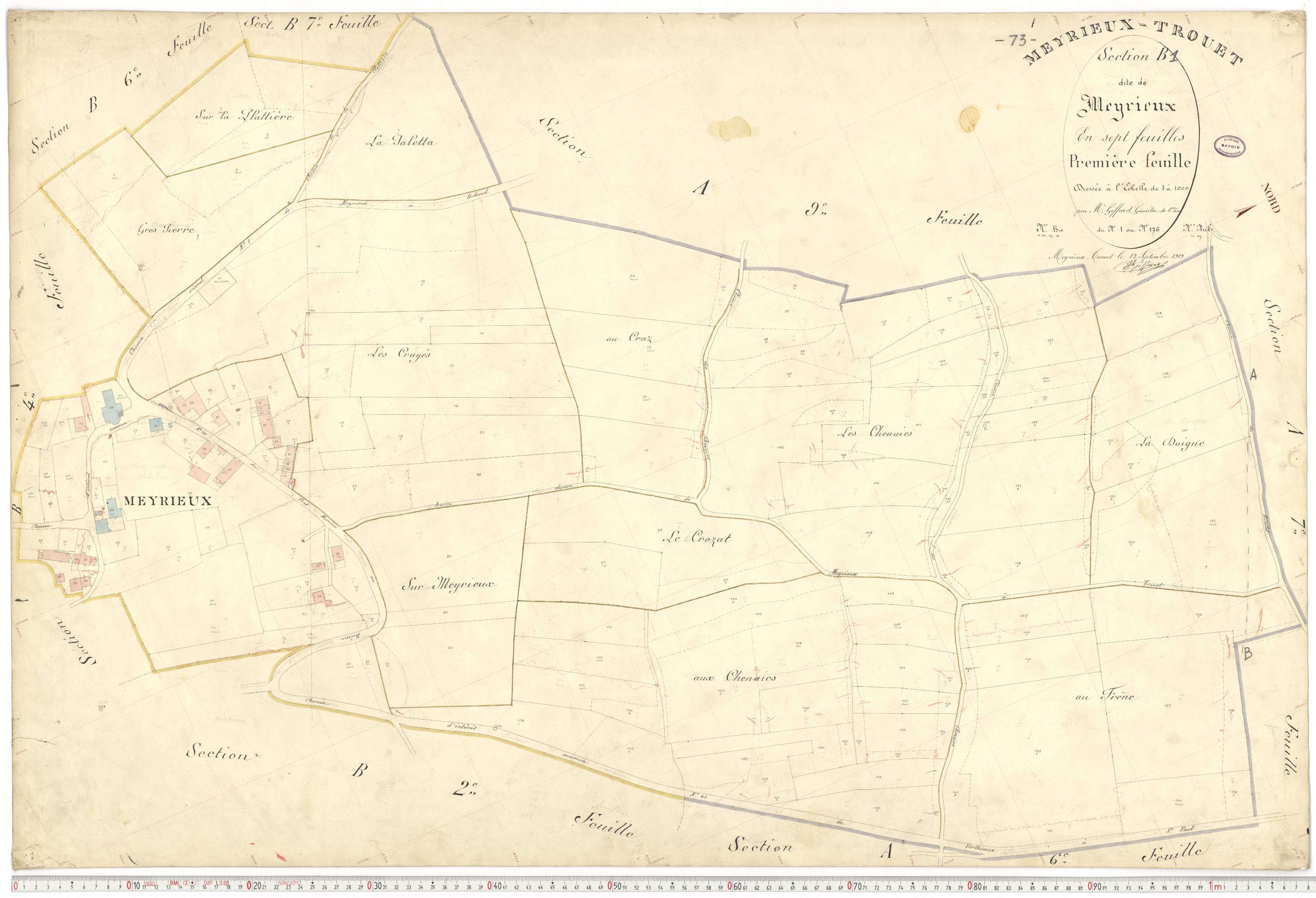 Meyrieux-Trouet - Plans cadastraux du premier cadastre français.