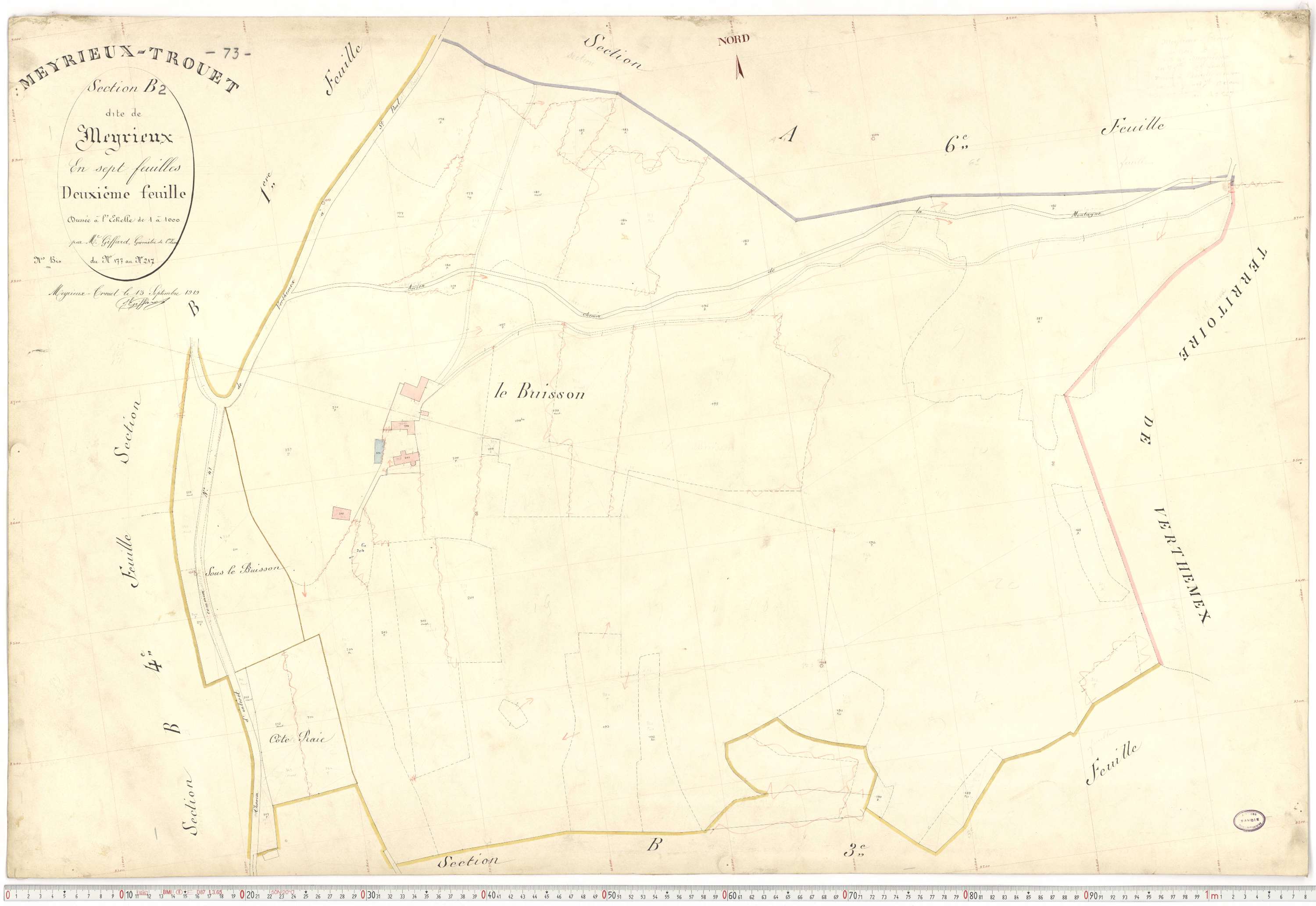 Meyrieux-Trouet - Plans cadastraux du premier cadastre français.