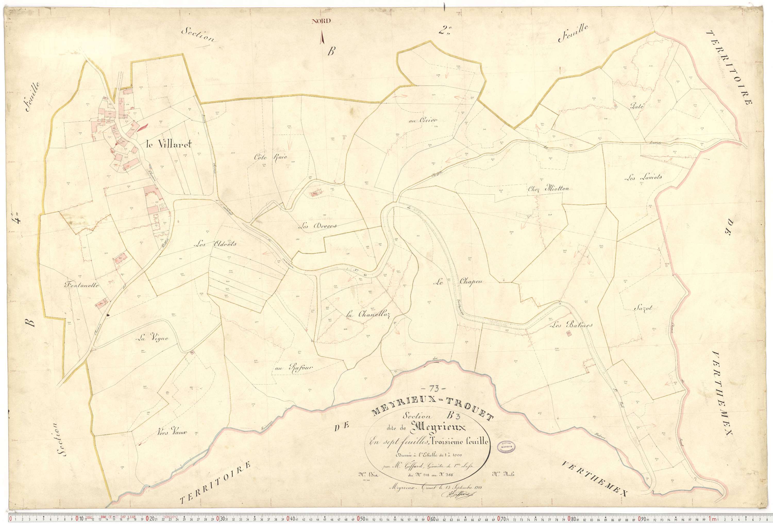 Meyrieux-Trouet - Plans cadastraux du premier cadastre français.