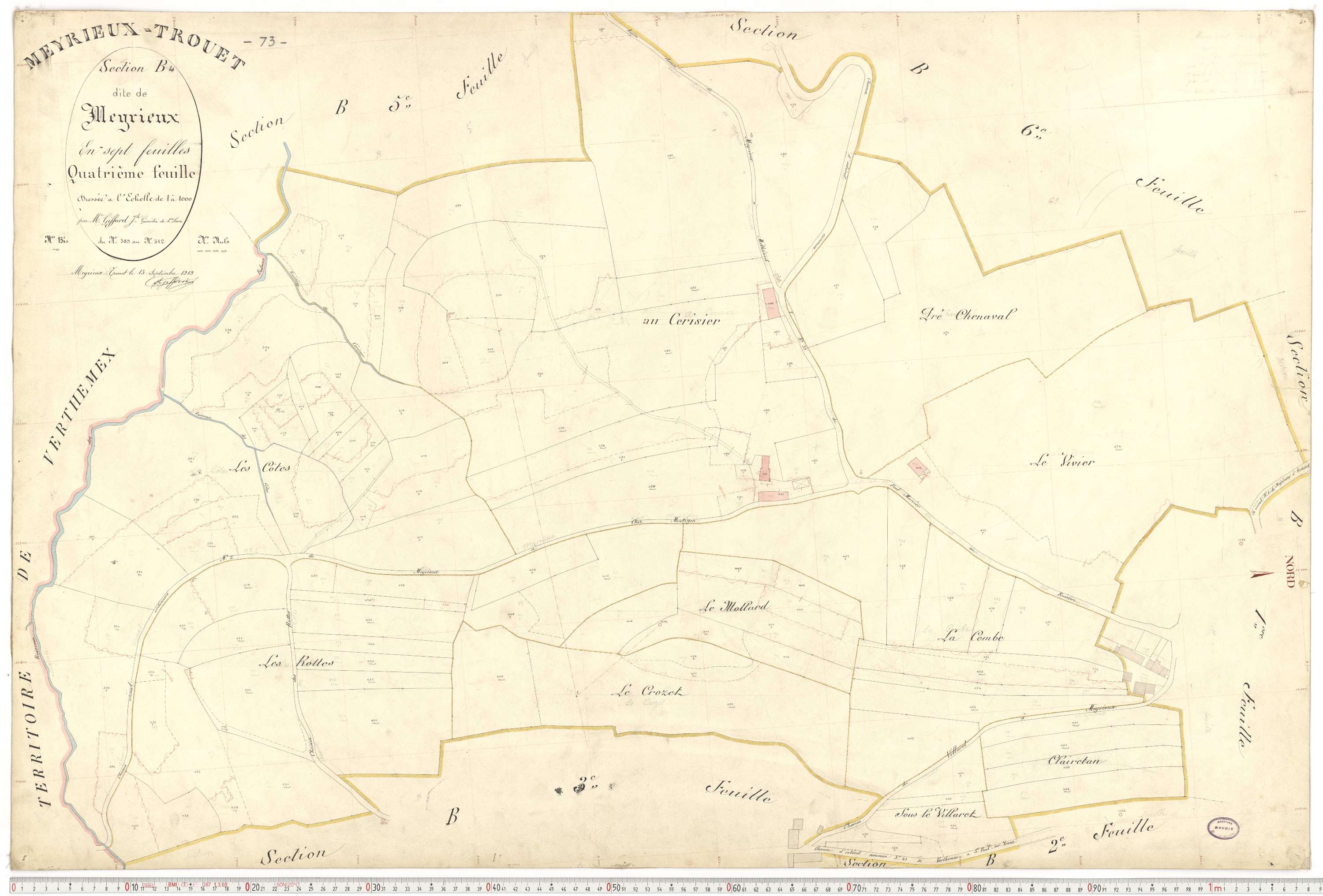 Meyrieux-Trouet - Plans cadastraux du premier cadastre français.