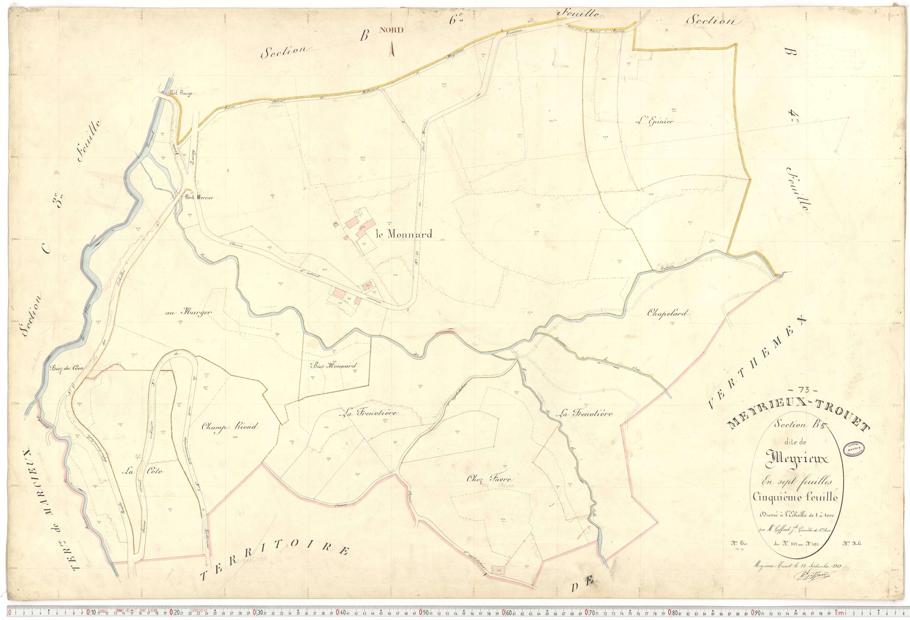 Meyrieux-Trouet - Plans cadastraux du premier cadastre français.
