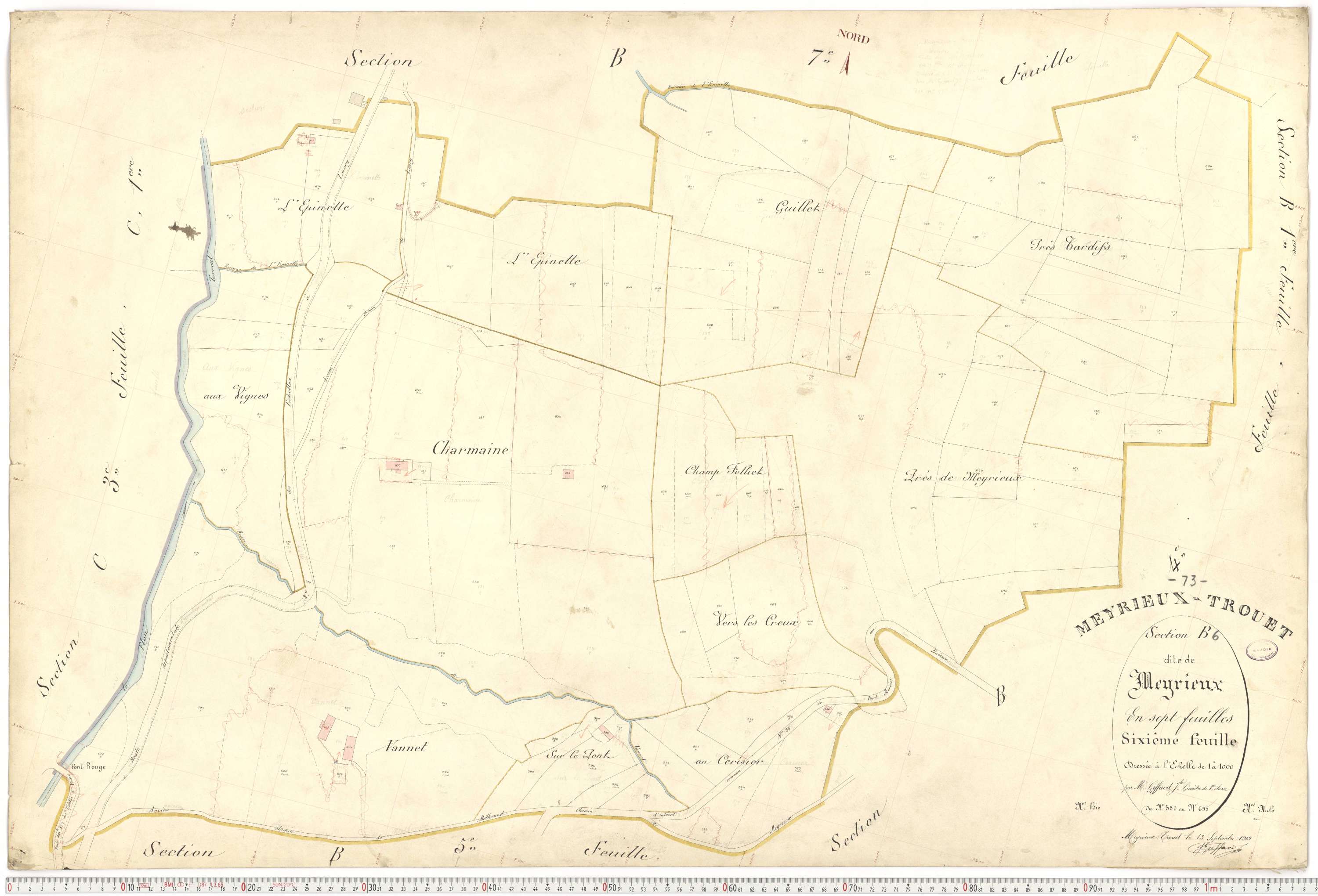 Meyrieux-Trouet - Plans cadastraux du premier cadastre français.