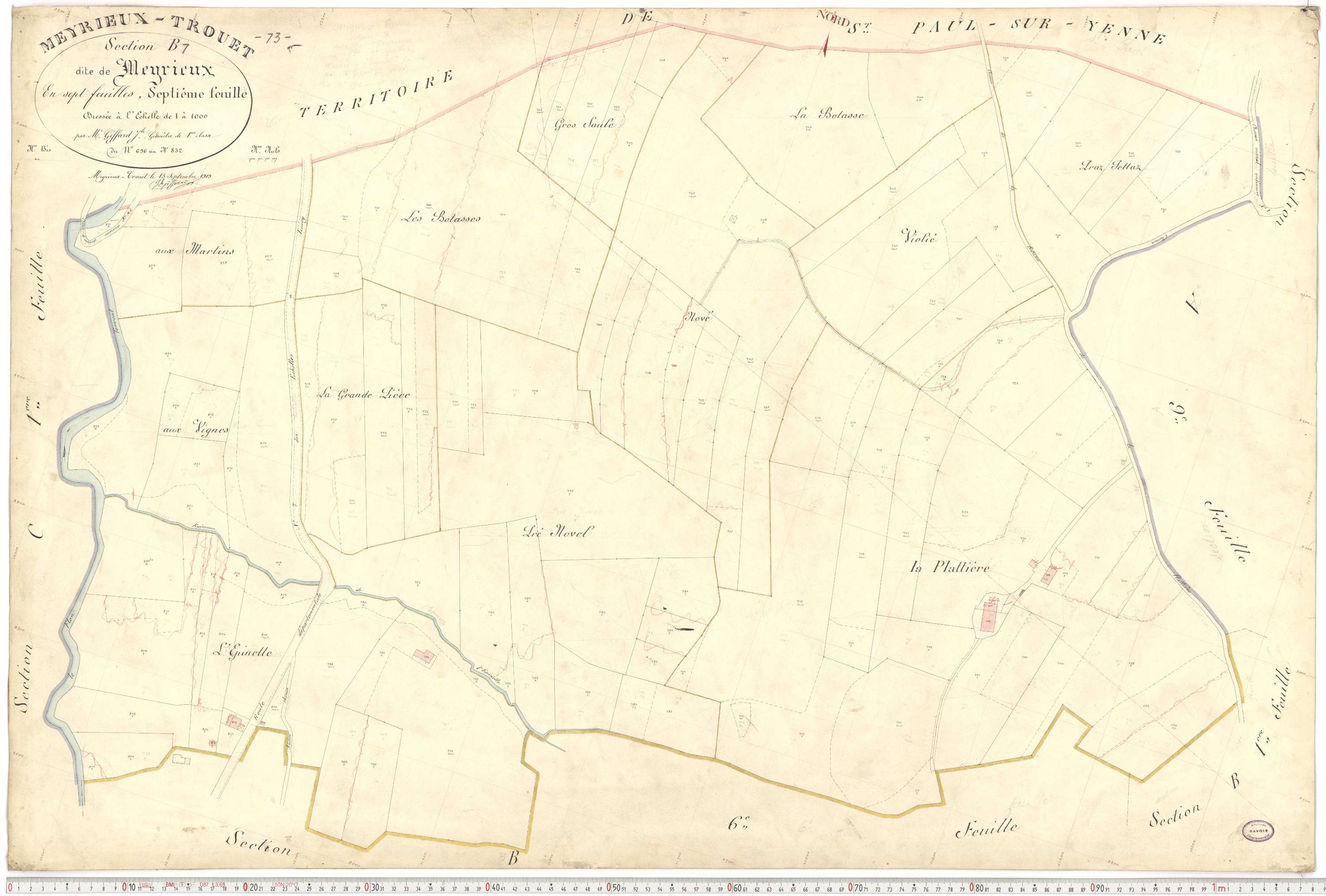 Meyrieux-Trouet - Plans cadastraux du premier cadastre français.